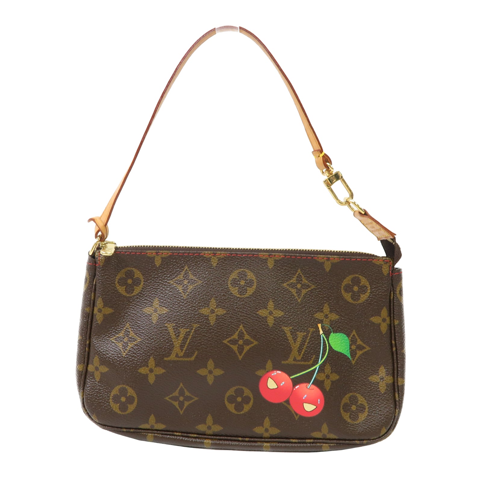 LOUIS VUITTON LOUIS VUITTON Monogram Pochette Accessories金扣手挽袋啡色