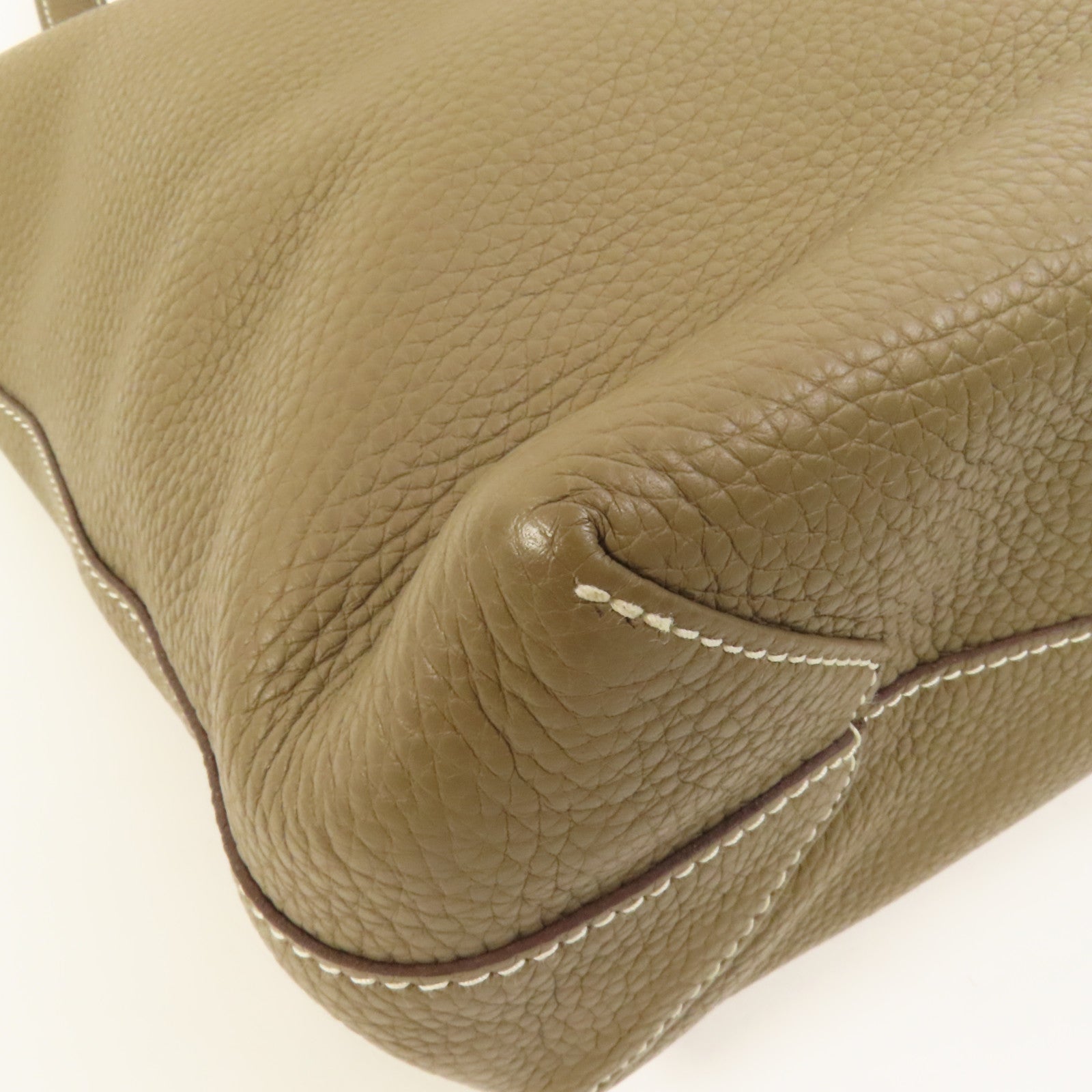HERMES Clemence皮革Double Sens 35手挽袋 Etoupe/Rouge Tomato
