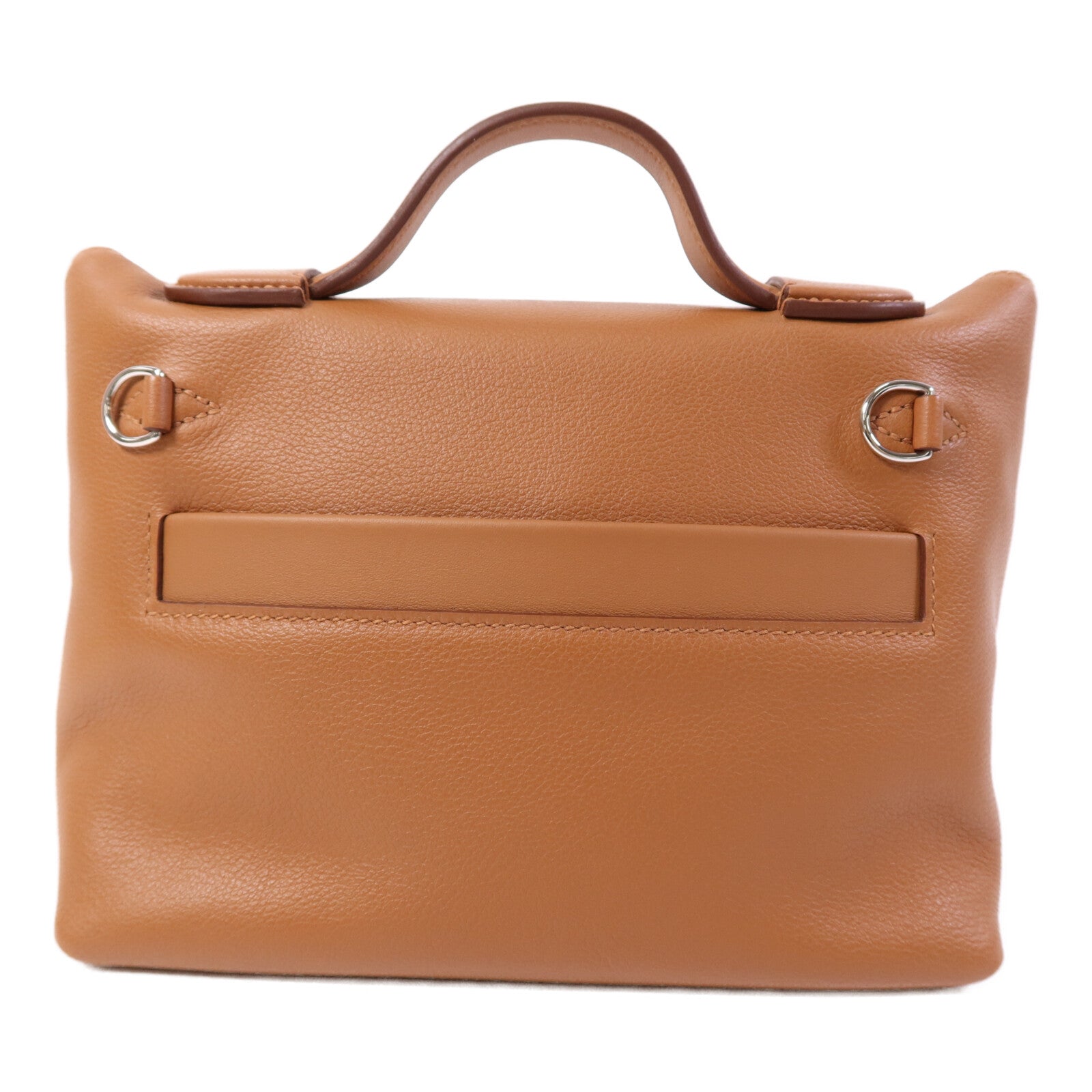 HERMES Swift皮革24/24 Mini銀扣肩背袋Gold
