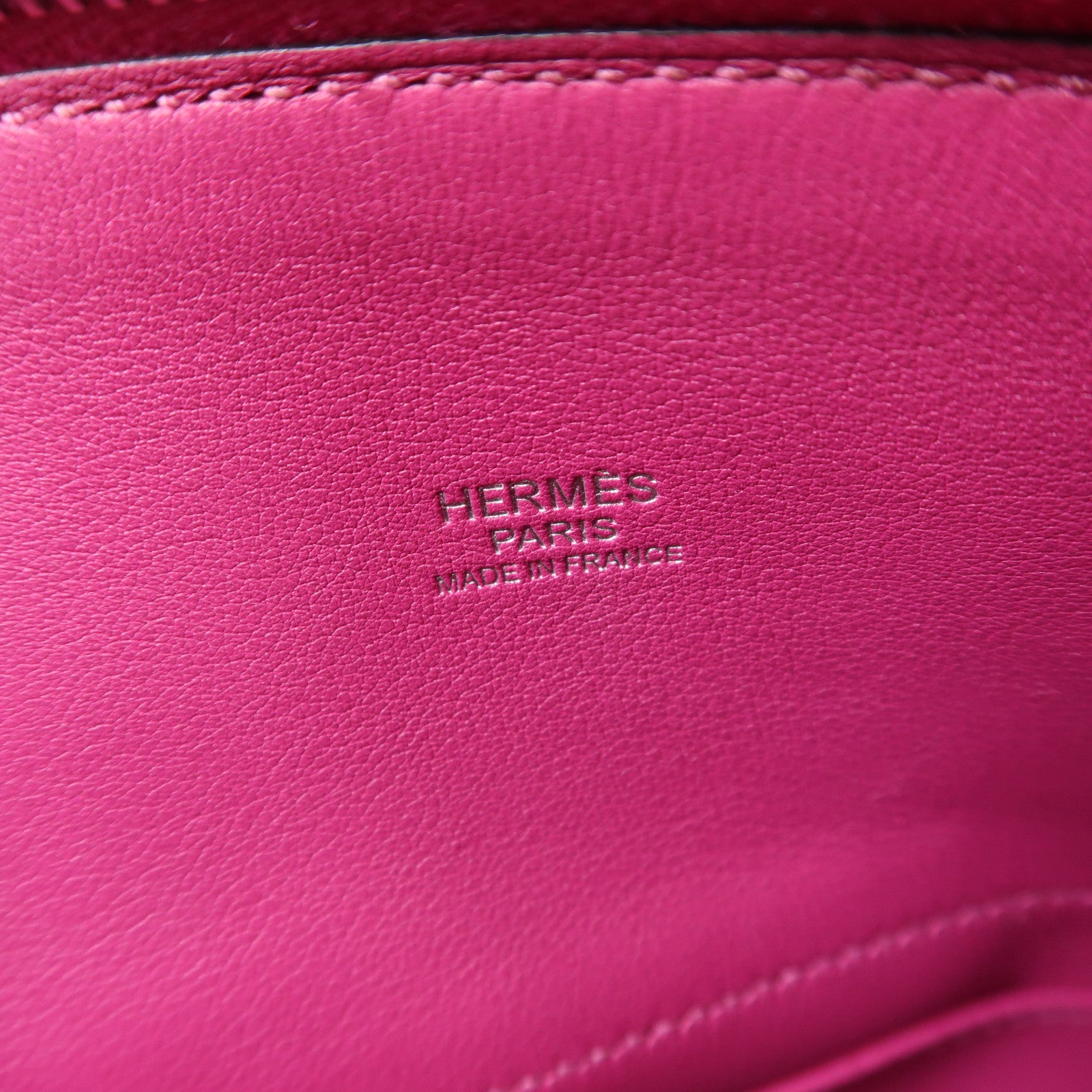 HERMES Swift皮革Bolide 27銀扣手挽肩背兩用袋Rose Pourpre