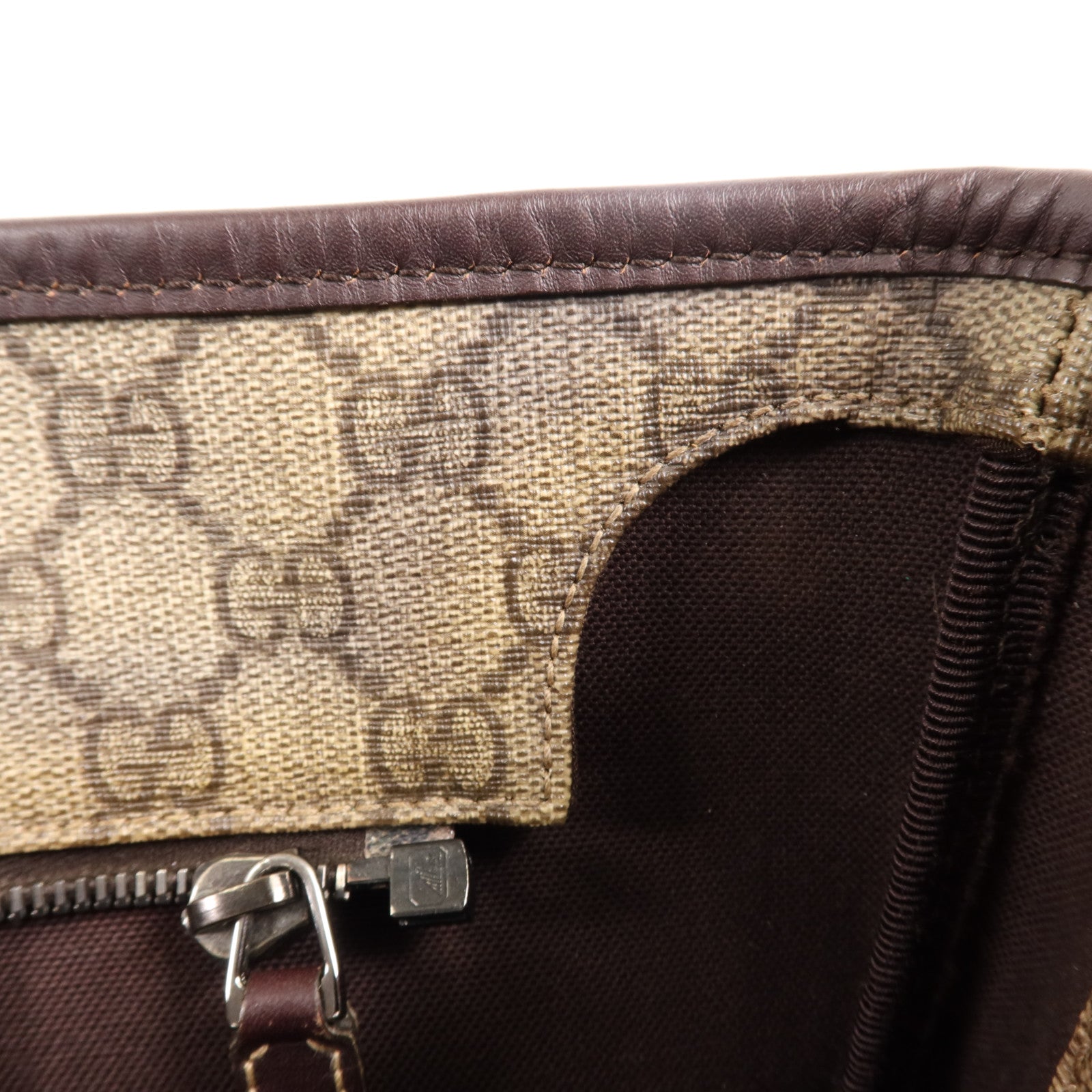 GUCCI 塗層帆布Tote Bag銀扣手挽袋