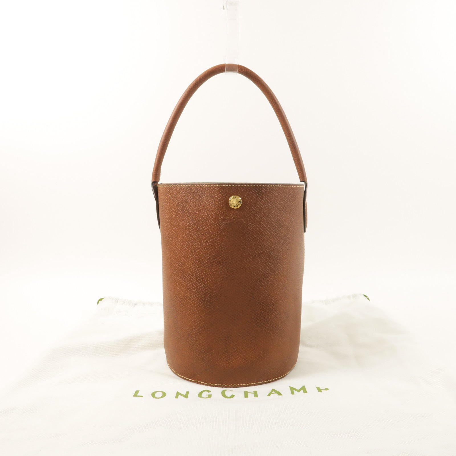 Longchamp 牛皮皮革Eupre S Bucket金扣肩背袋