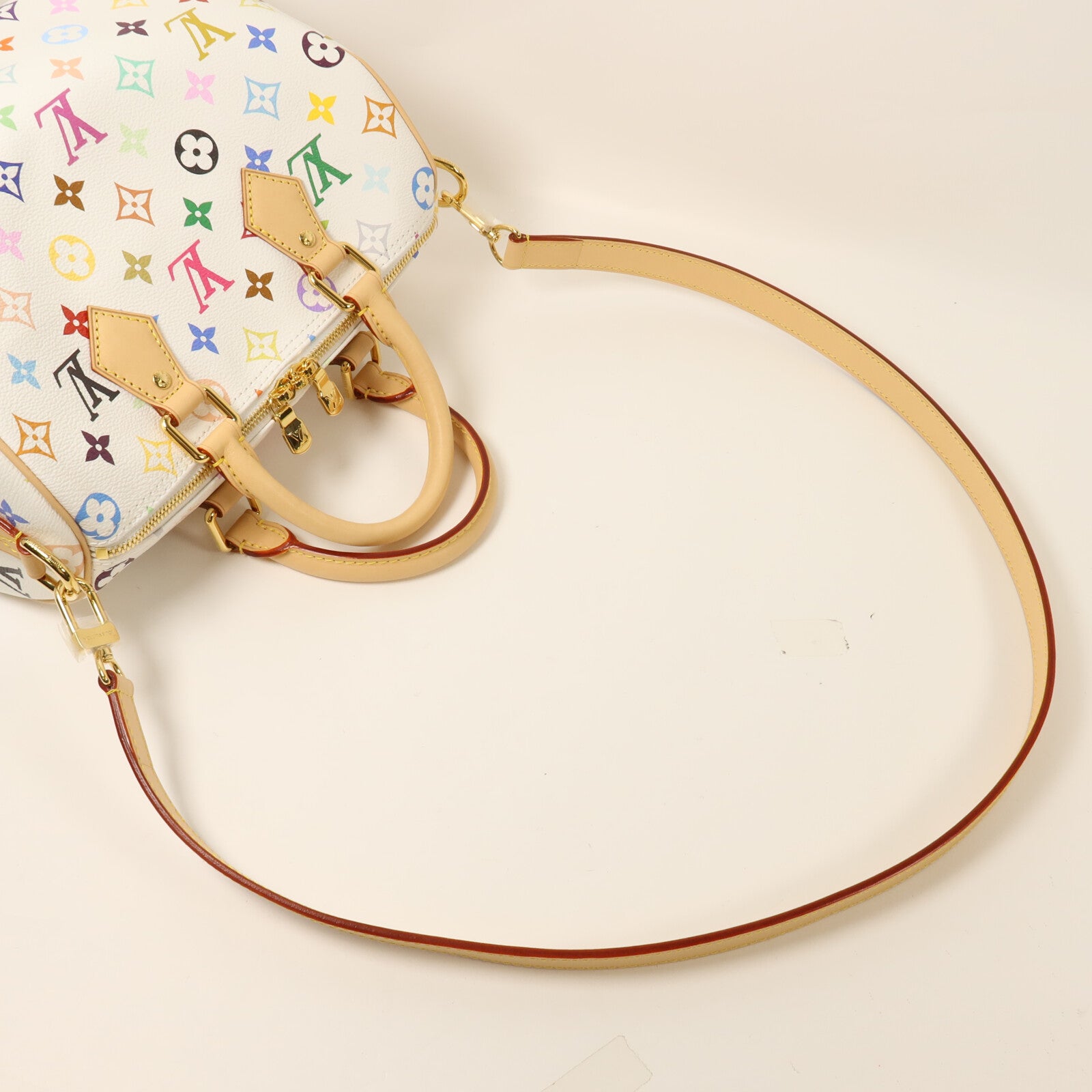 LOUIS VUITTON Monogram Multicolore LV x TM Speedy Bandouliere 25手挽肩背兩用袋