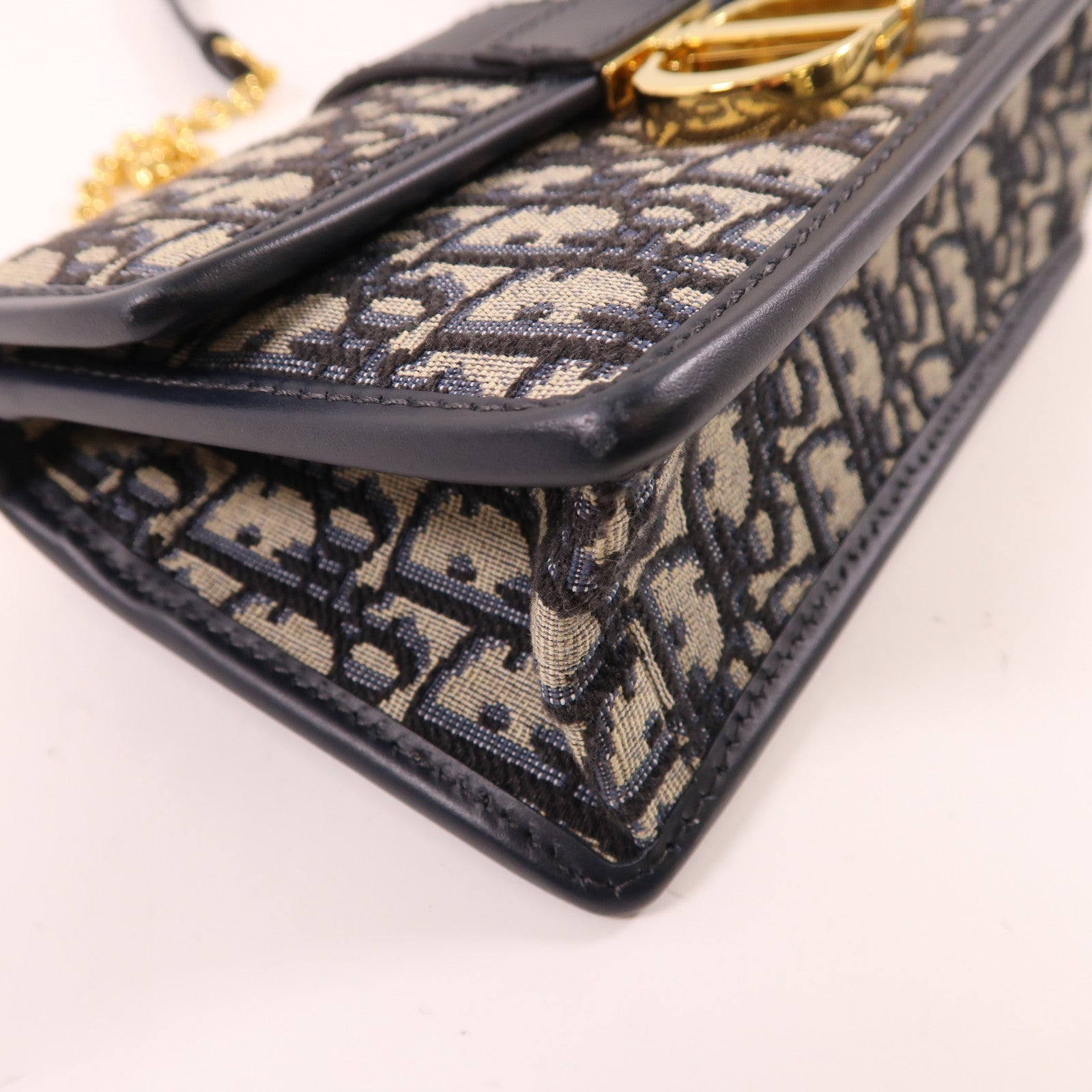 Dior 帆布30 Montaigne金扣鏈帶肩背袋