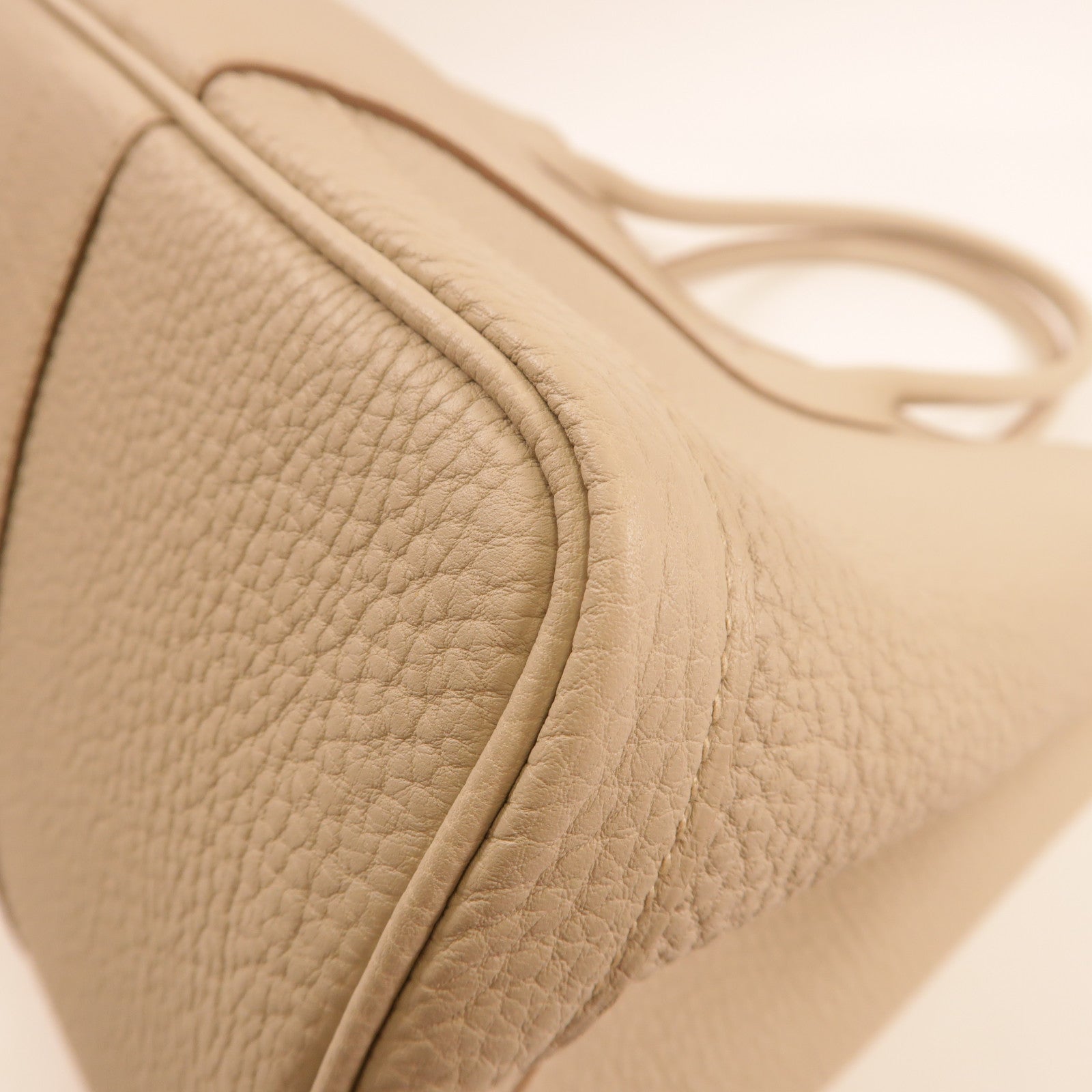 HERMES Negonda皮革Garden Party PM銀扣手挽袋Beton