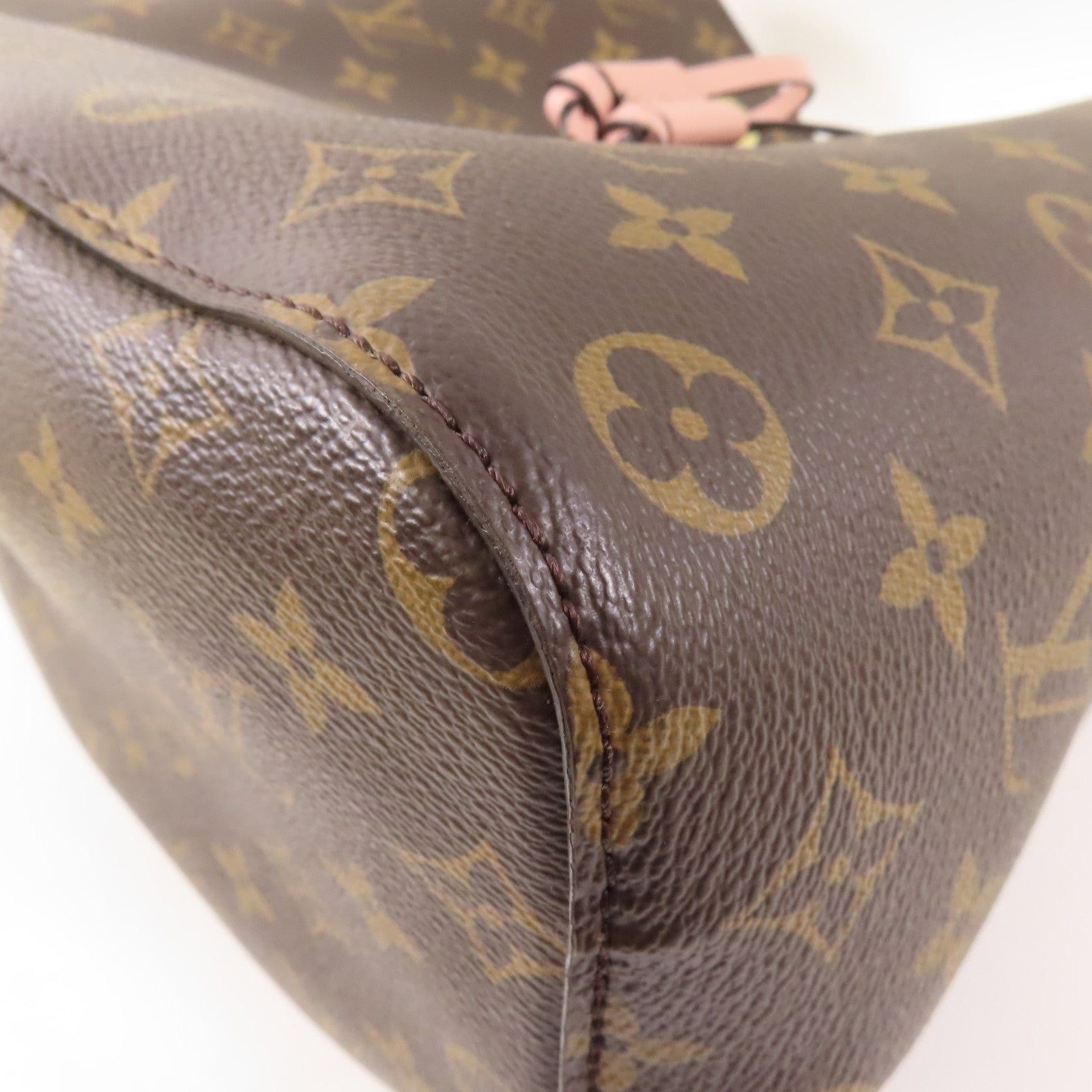 LOUIS VUITTON Monogram Neo Noe金扣手挽肩背兩用袋棕色/粉紅色