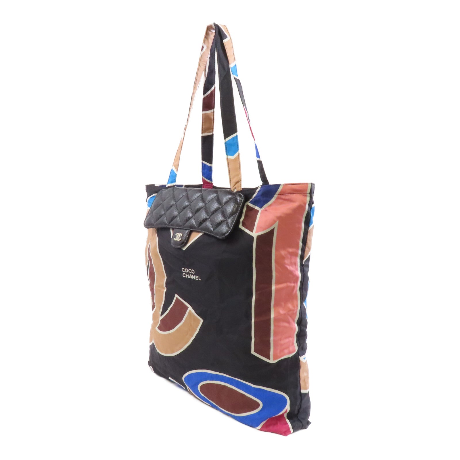 CHANEL 【激減優惠】菱格牛皮皮革Folder Tote Shoulder Bag金扣鏈帶手挽肩背兩用袋黑色/多色