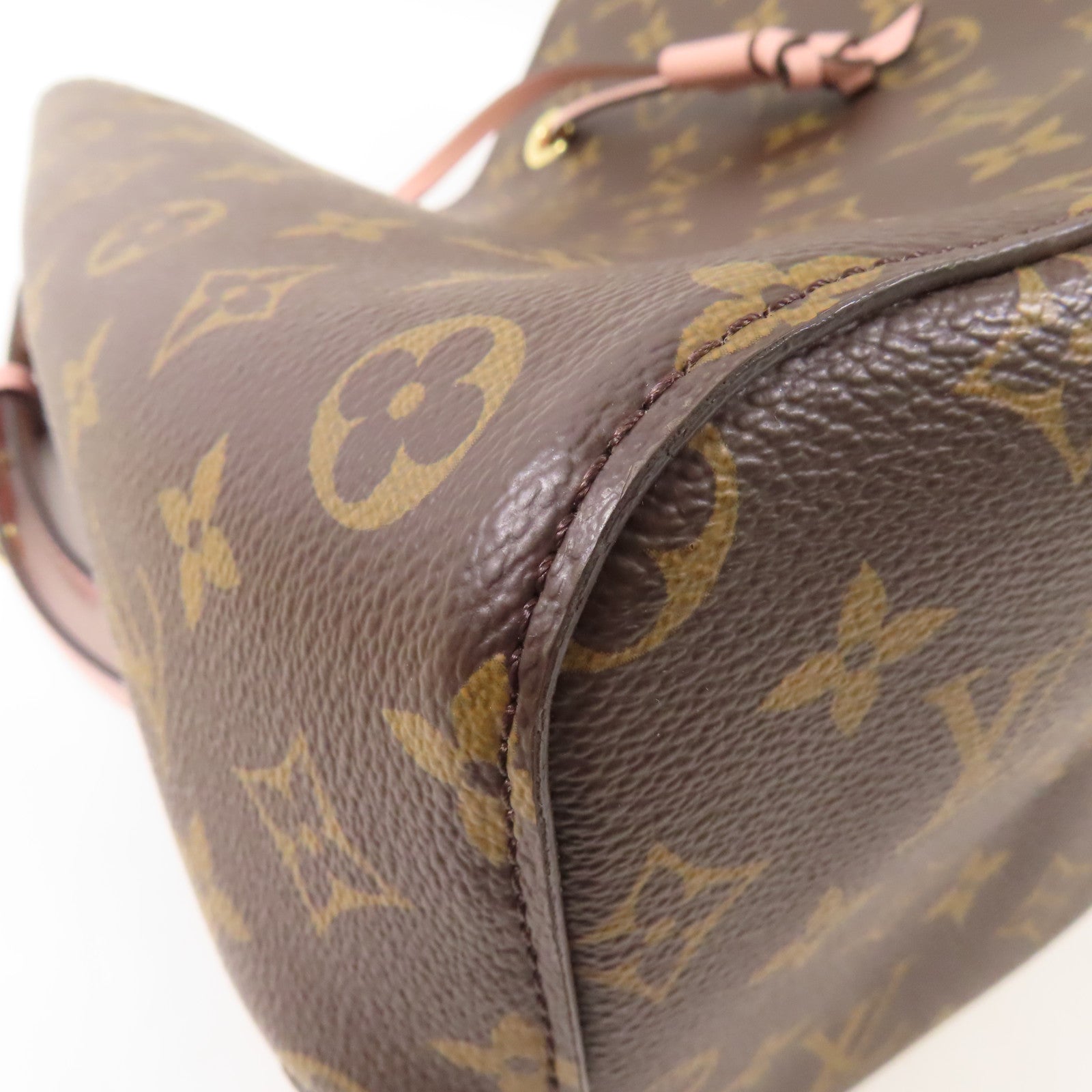 LOUIS VUITTON Monogram Neo Noe金扣手挽肩背兩用袋棕色/粉紅色
