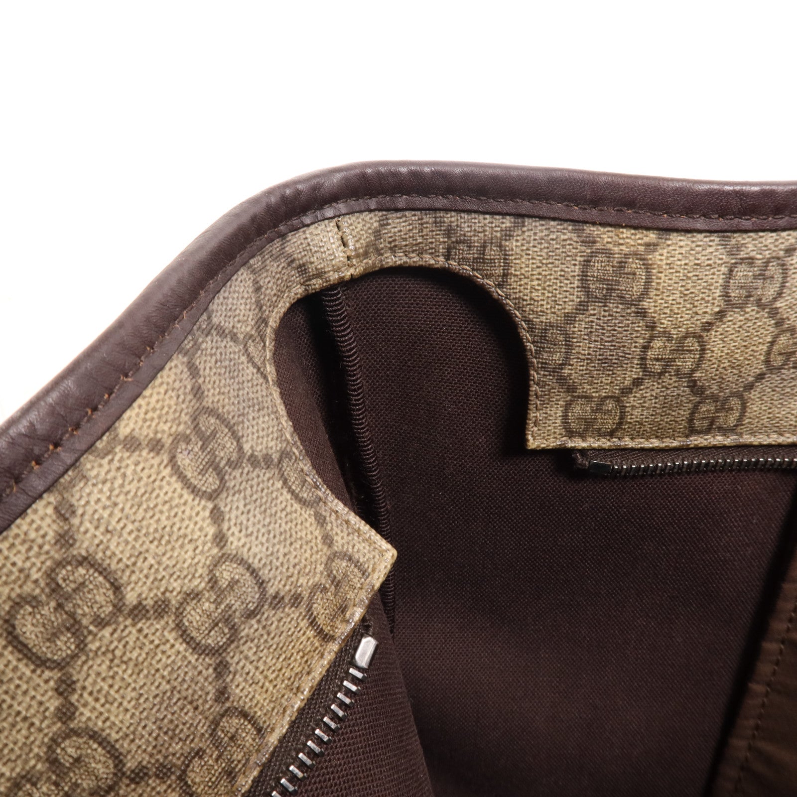 GUCCI 塗層帆布Tote Bag銀扣手挽袋