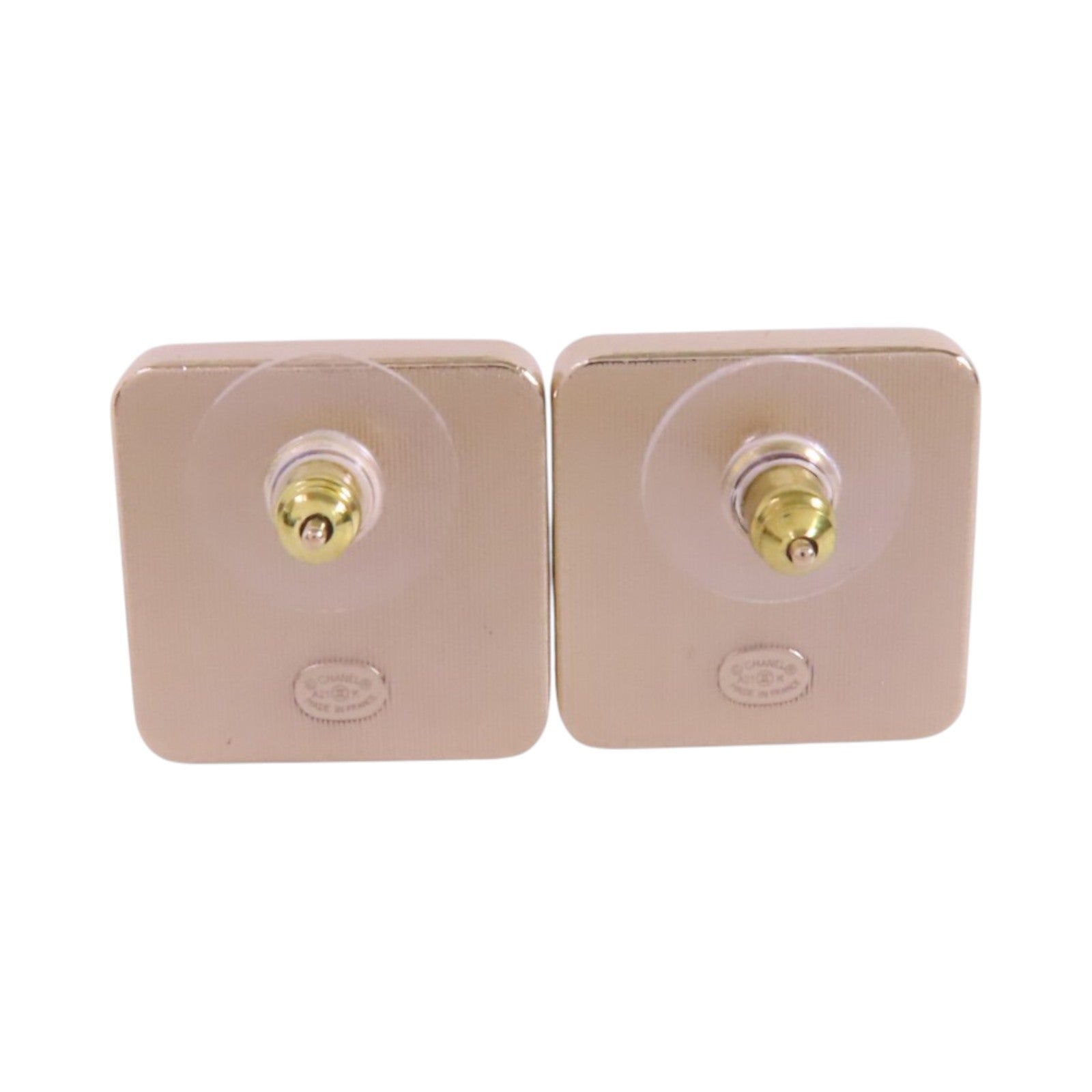 CHANEL 金屬/PVCEarrings金扣耳環