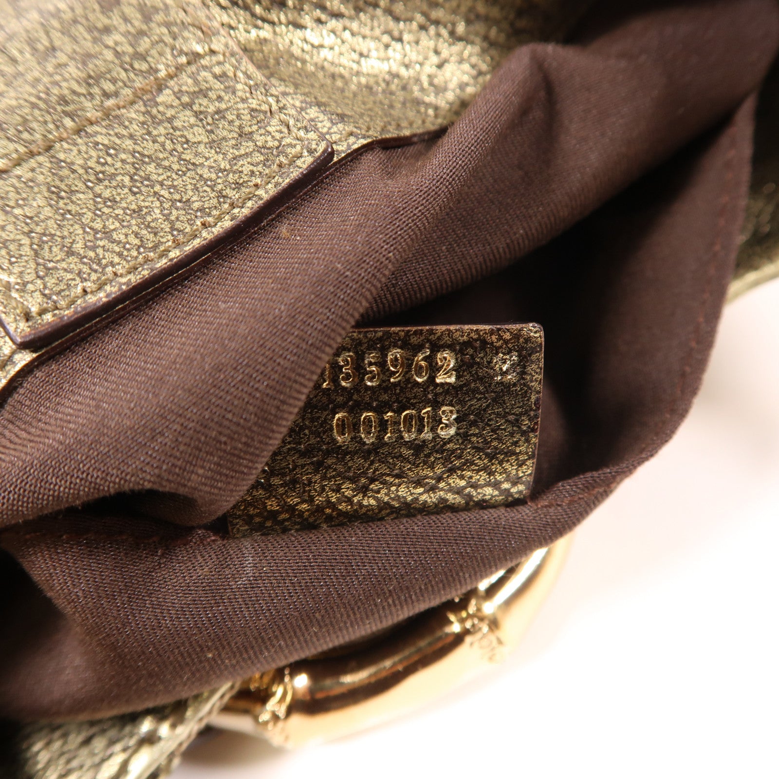 GUCCI 帆布Chain Shoulder金扣鏈帶肩背袋啡色