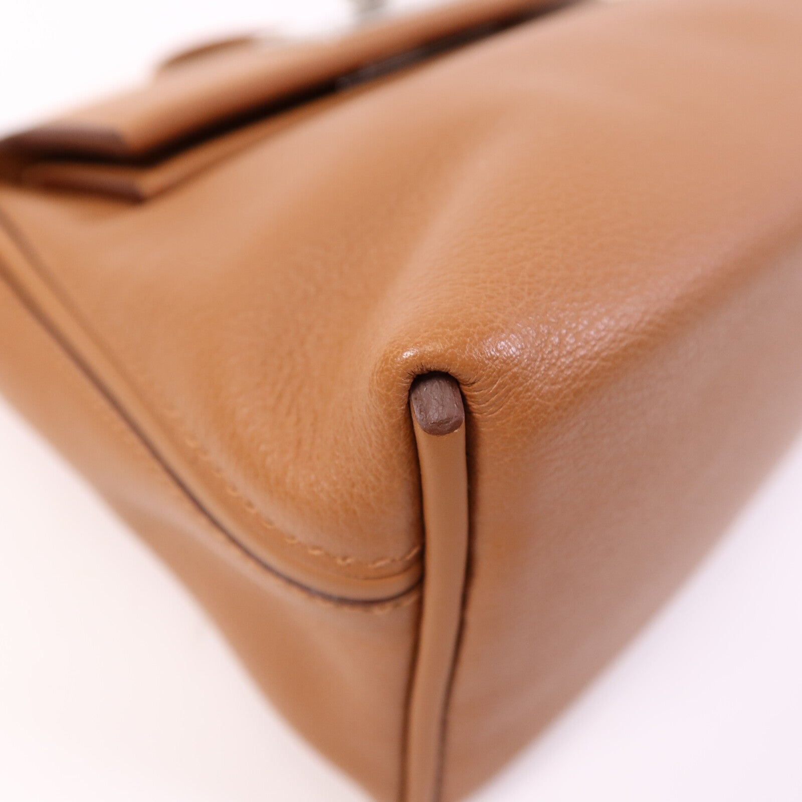 HERMES Swift皮革24/24 Mini銀扣肩背袋Gold