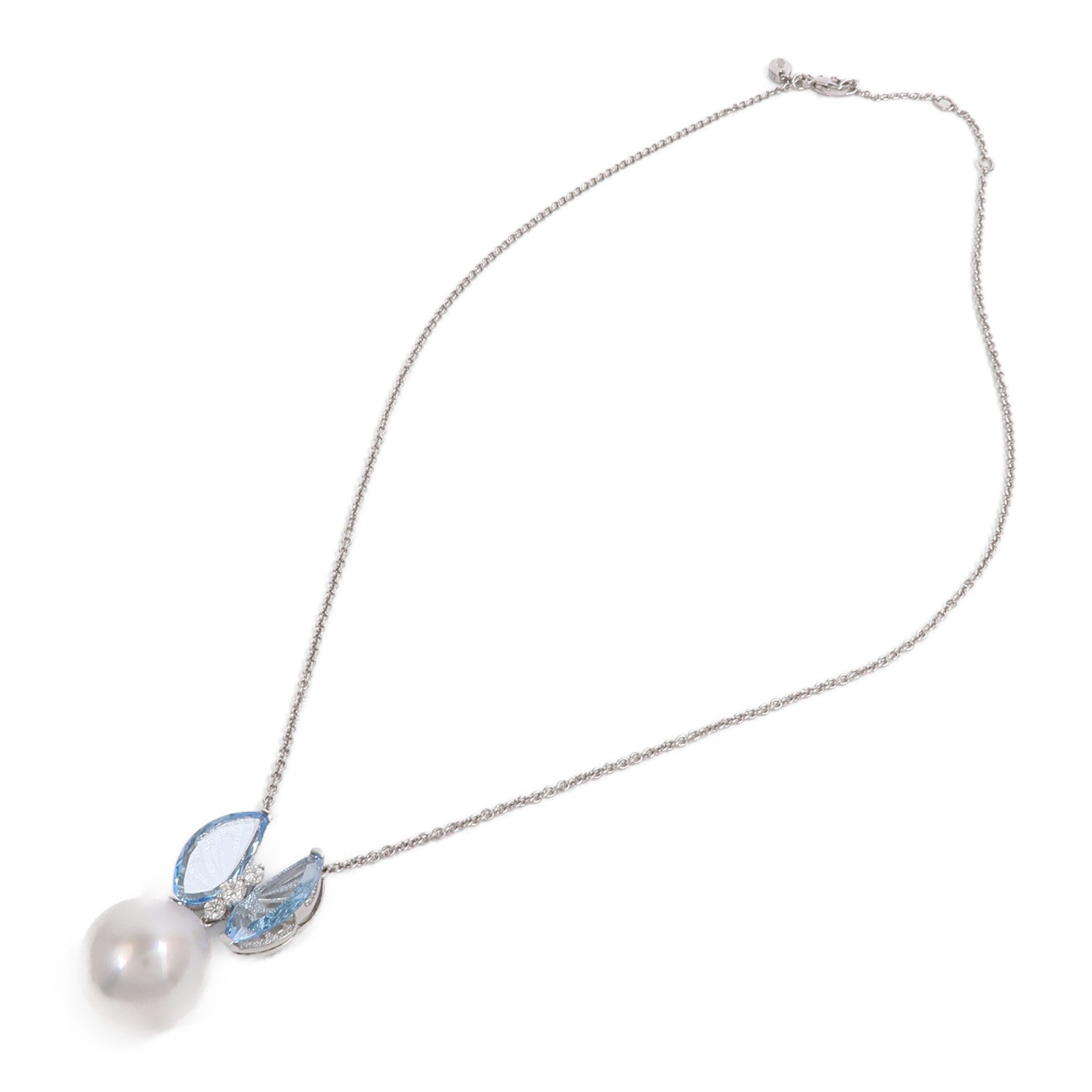 JEWELRY PT950鉑金Pearl Diamond Crystal Necklace珍珠/鑽石/水晶項鍊