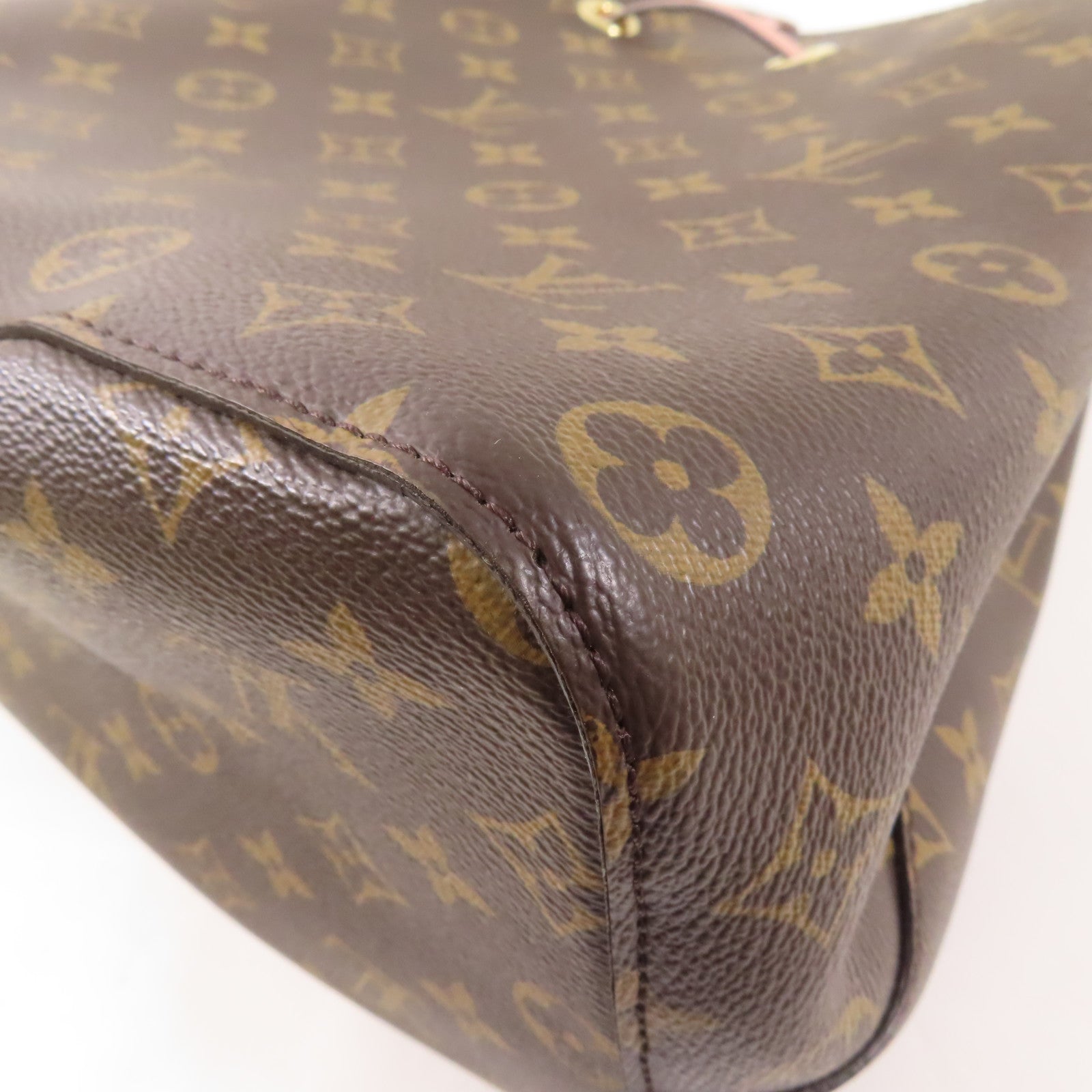 LOUIS VUITTON Monogram Neo Noe金扣手挽肩背兩用袋棕色/粉紅色