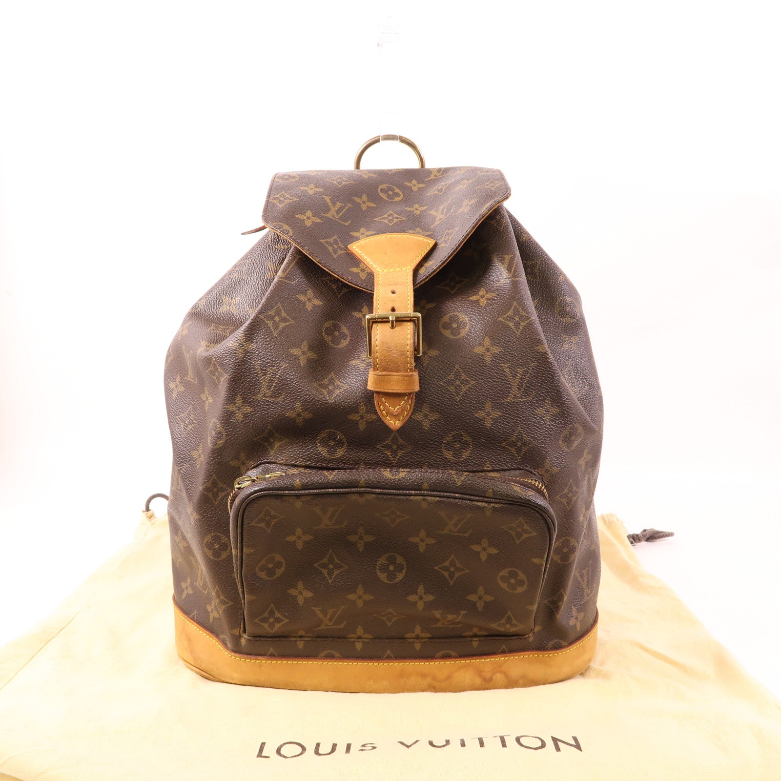 LOUIS VUITTON Monogram Montsouris GM金扣背包