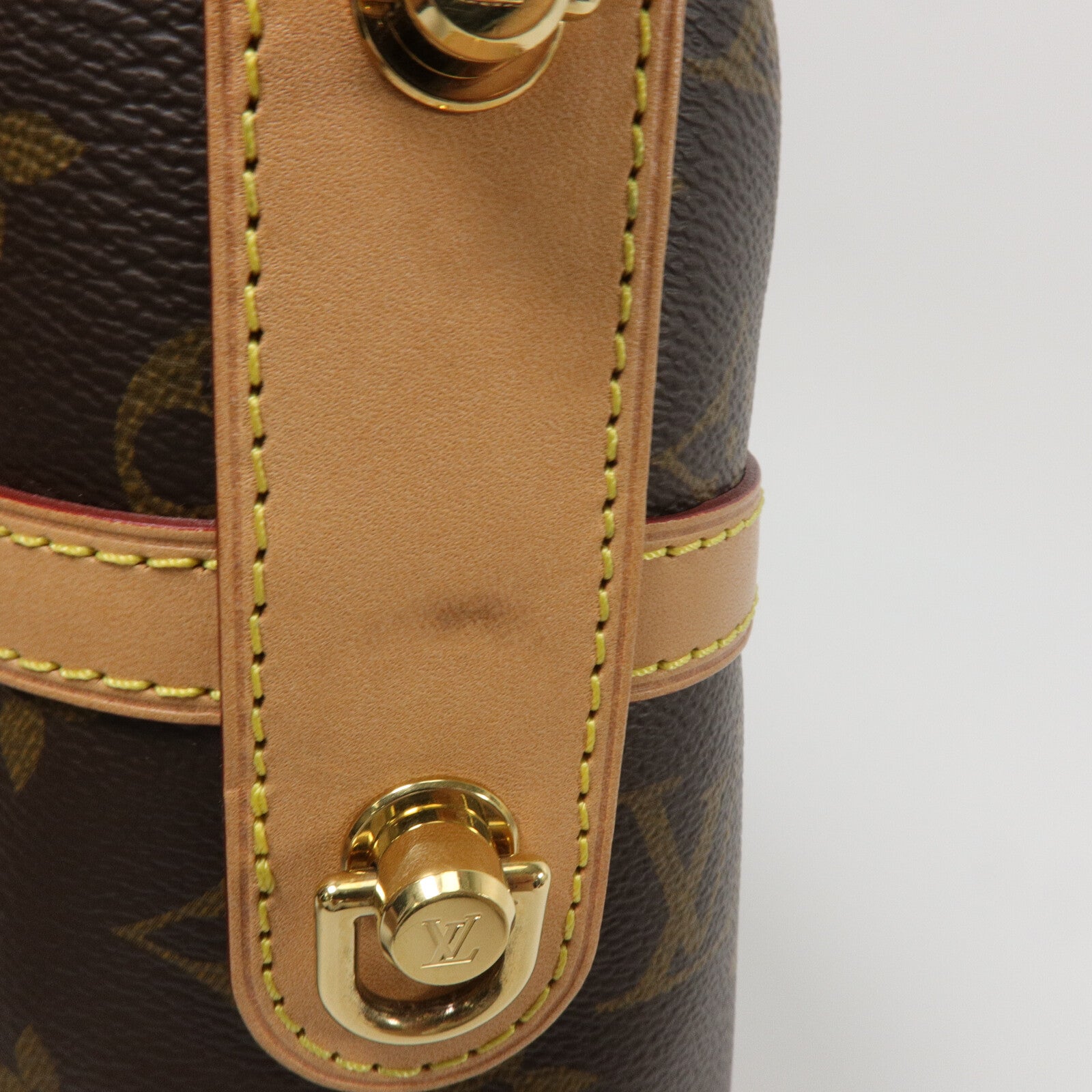 LOUIS VUITTON Monogram Duffle金扣手挽肩背兩用袋棕色