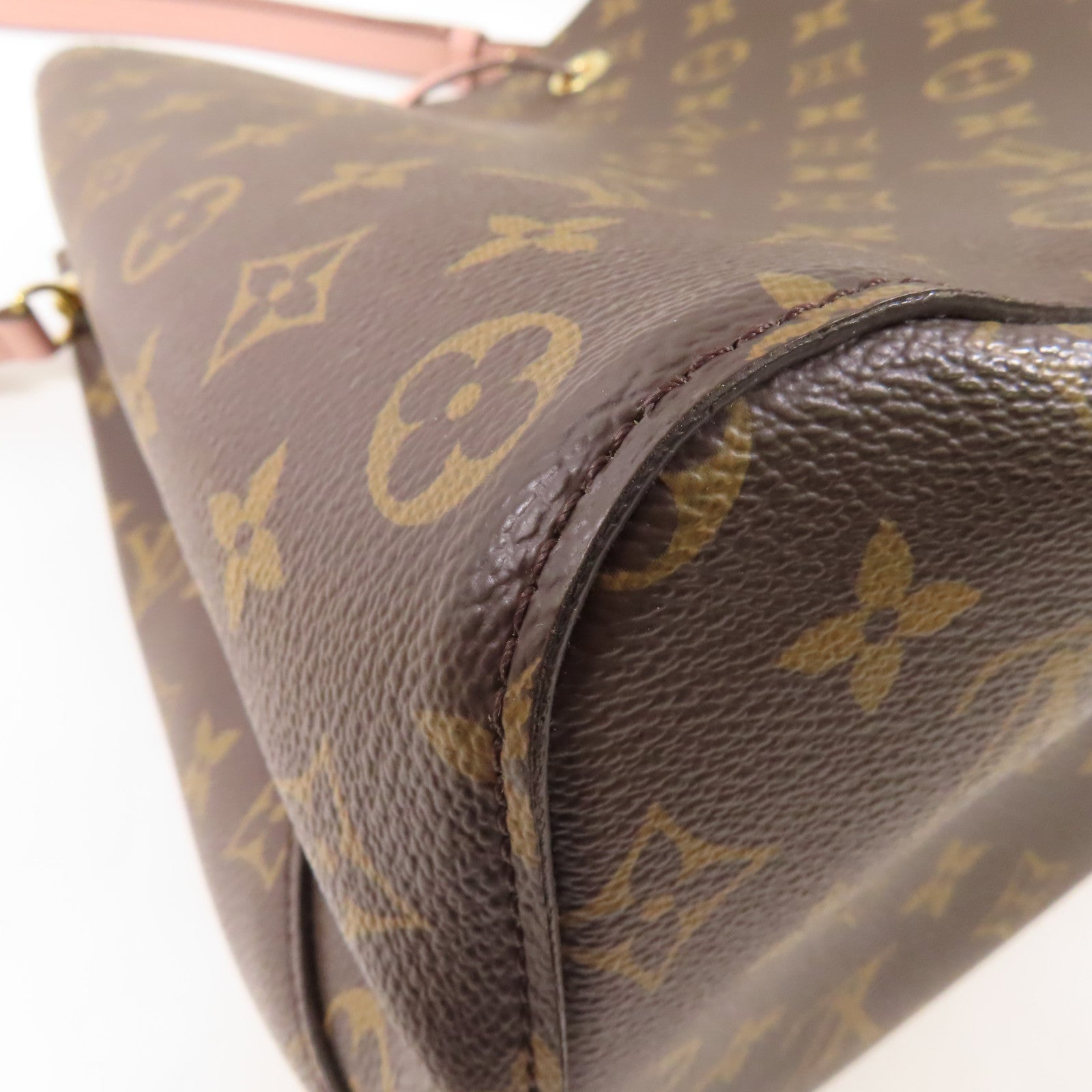 LOUIS VUITTON Monogram Neo Noe金扣手挽肩背兩用袋棕色/粉紅色