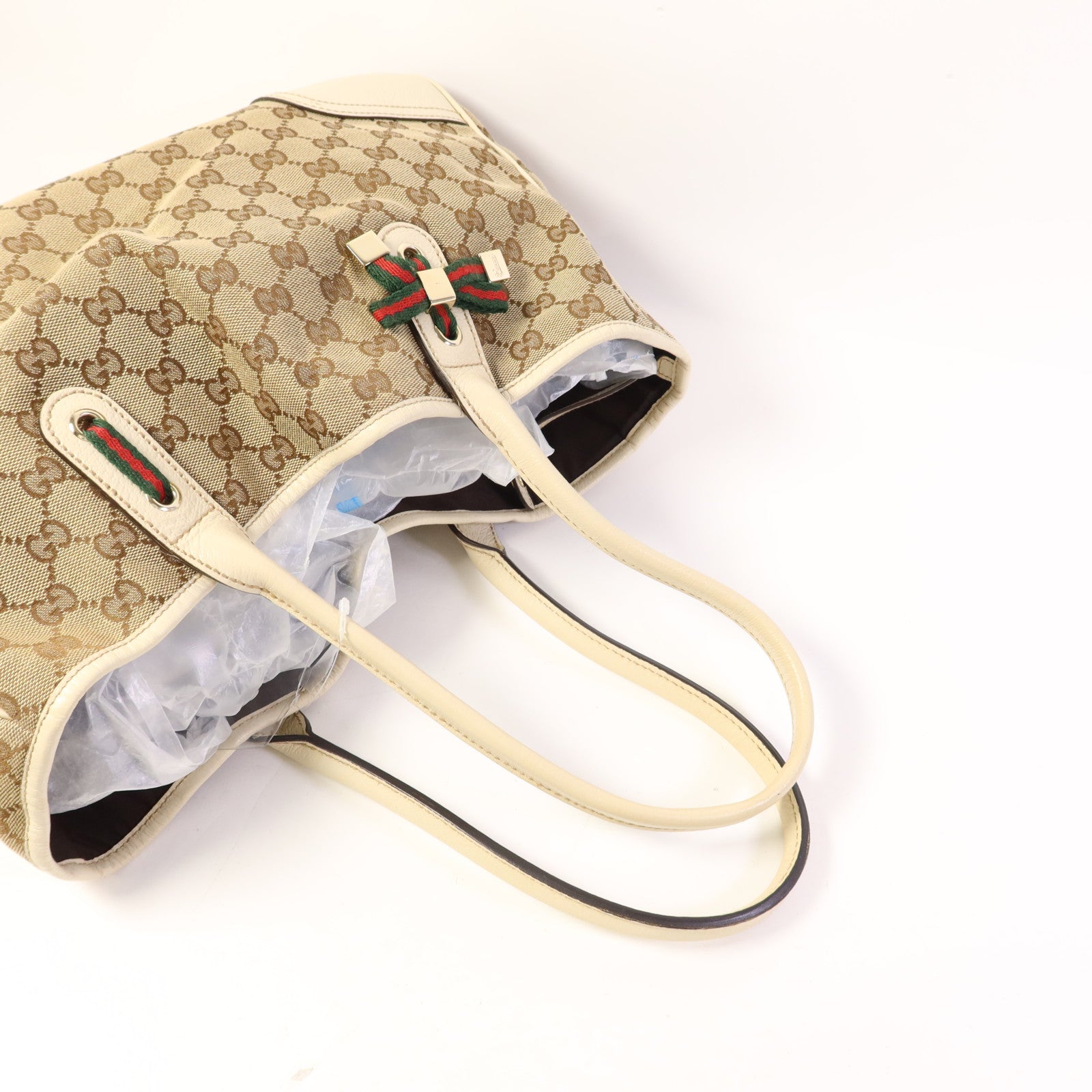 GUCCI 帆布Shoulder Bag金扣肩背袋