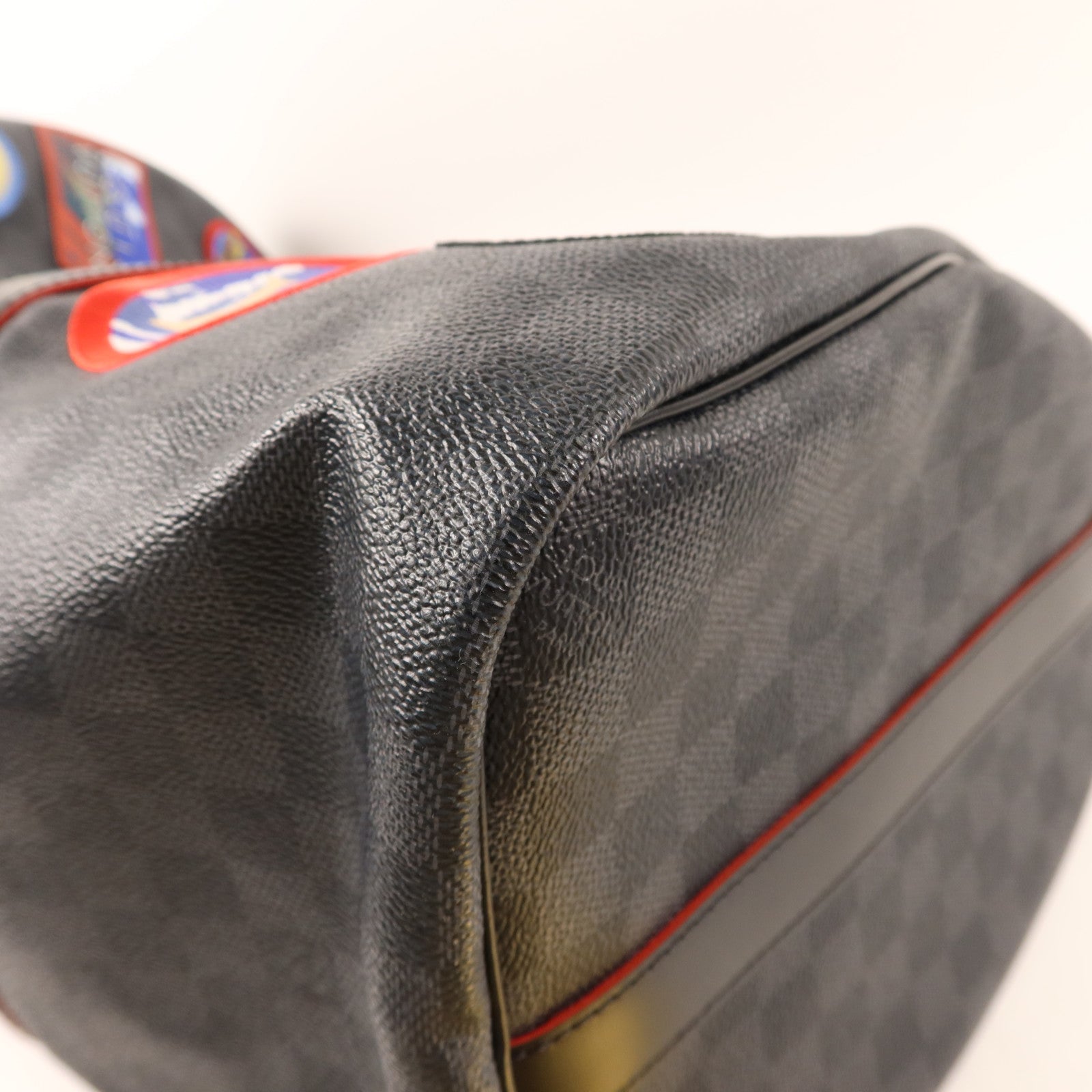 LOUIS VUITTON Damier Graphite Alps Keepall Bandouliere 45銀扣手挽肩背兩用袋