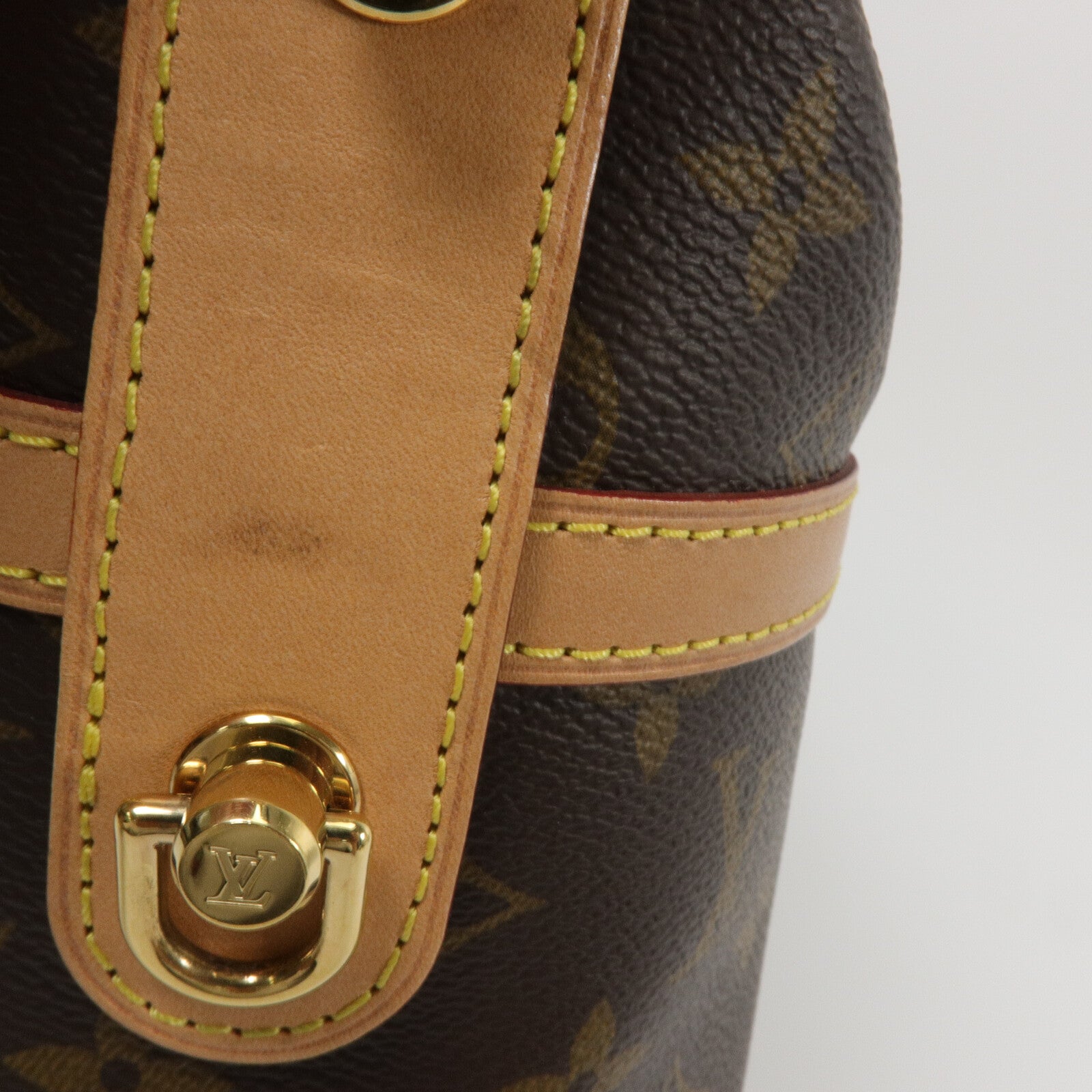 LOUIS VUITTON Monogram Duffle金扣手挽肩背兩用袋棕色