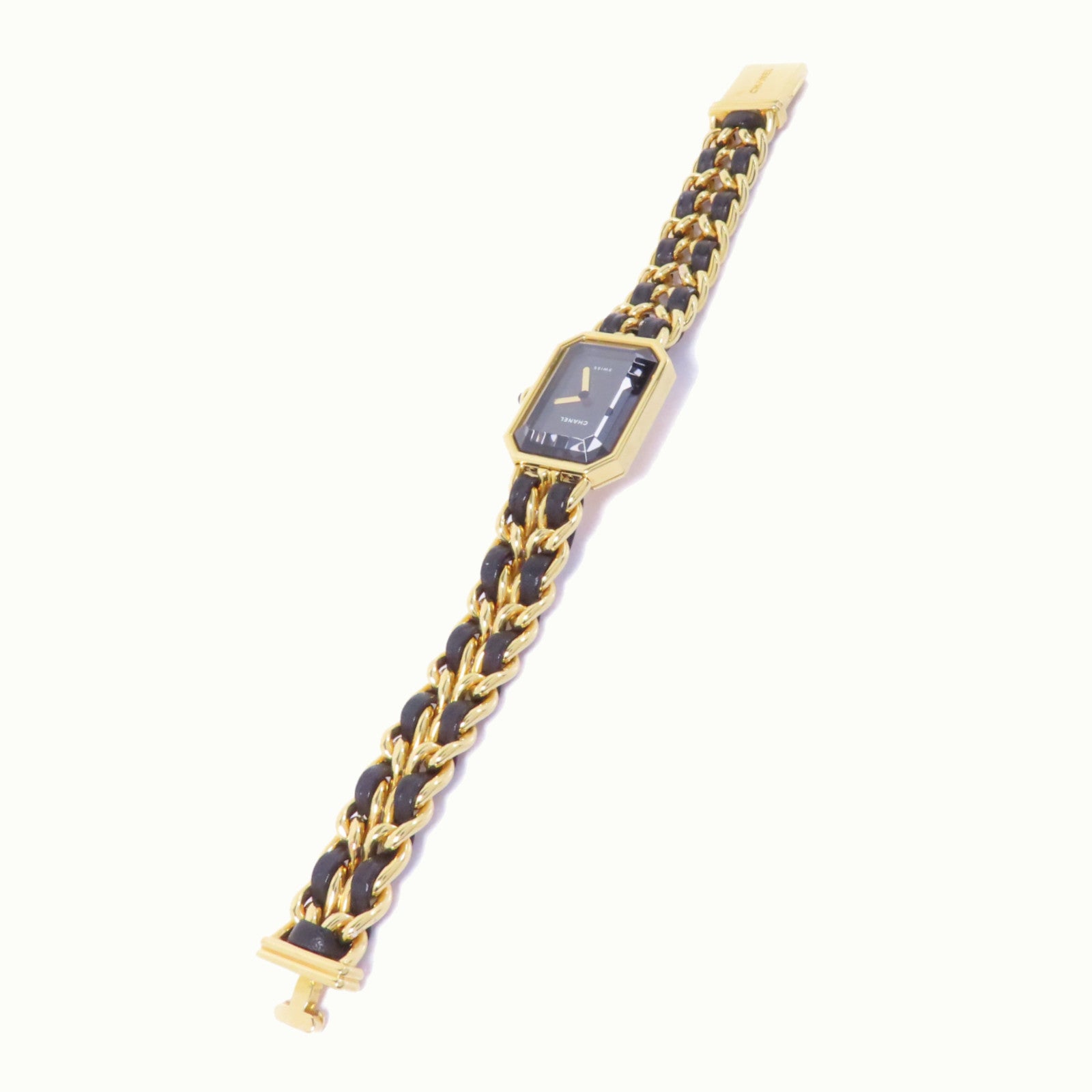 CHANEL Premiere L鍍金手錶石英機芯黑色