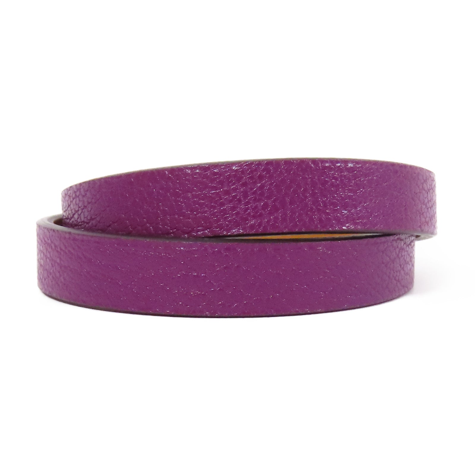 HERMES Chevre皮革Kelly Double Tour金扣手鏈Anemone