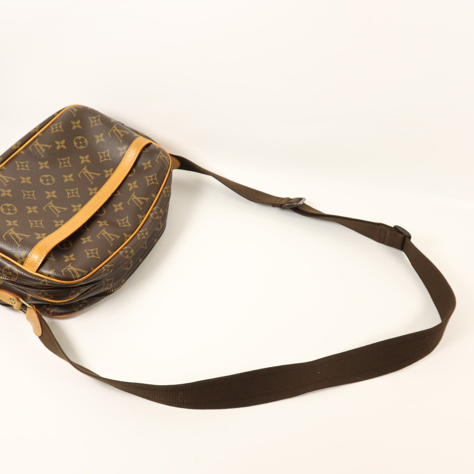 LOUIS VUITTON Monogram Reporter PM金扣肩背袋