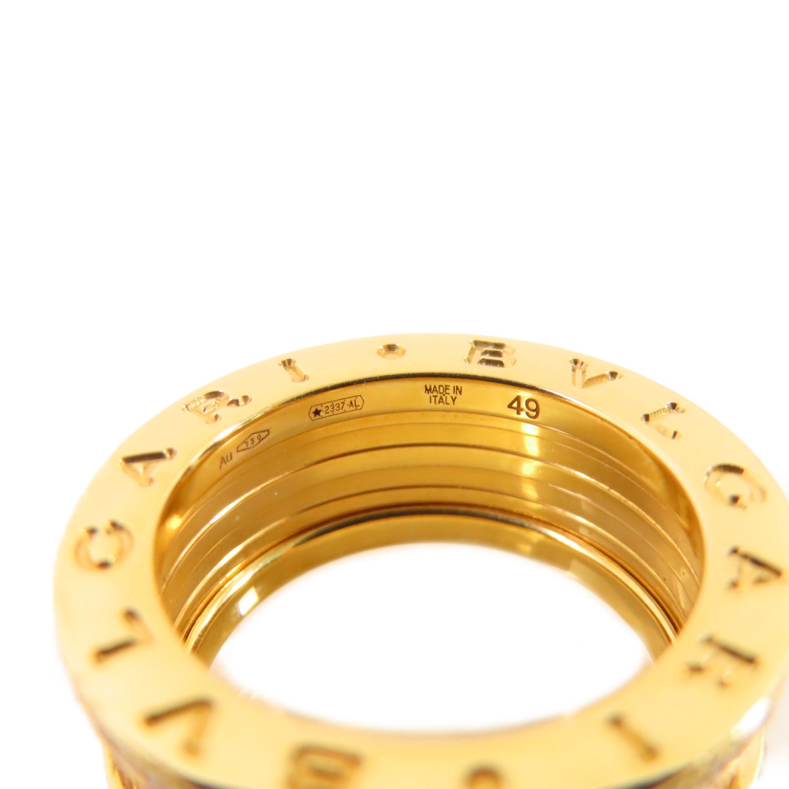 BVLGARI【激減優惠】 18K黃金/z鑽石B.Zero1 Rock Diamond Ring戒指US#4.5/#49