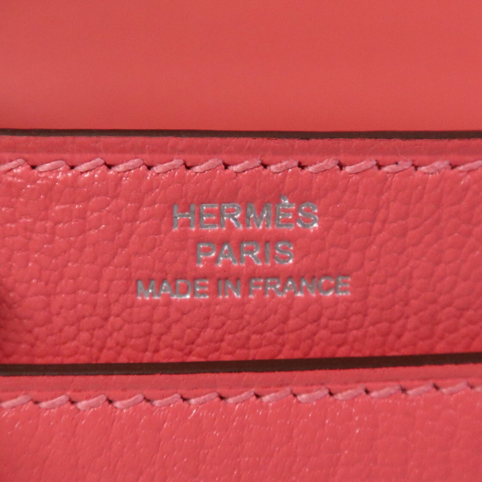 HERMES 【激減優惠】Chevre皮革Mini Verrou銀扣鏈帶肩背袋Rose Azalee