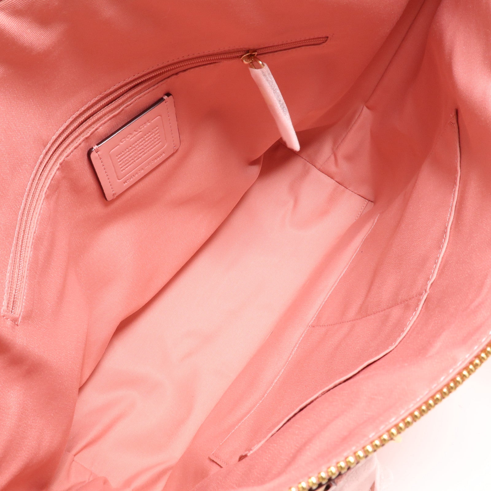 COACH 牛皮皮革Tote Bag金扣肩背袋