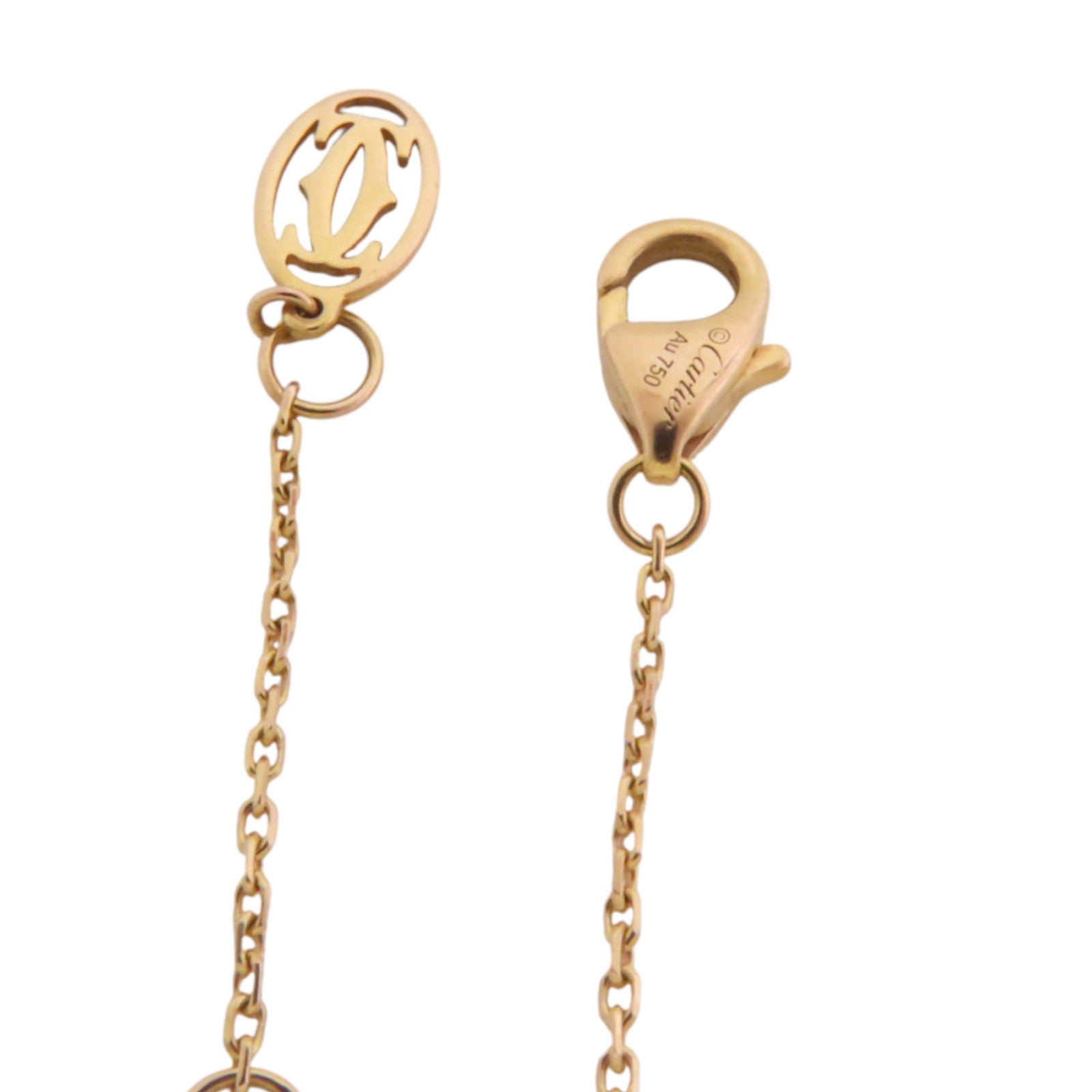 CARTIER 18K玫瑰金Diamond Bracelet鑽石金扣項鏈