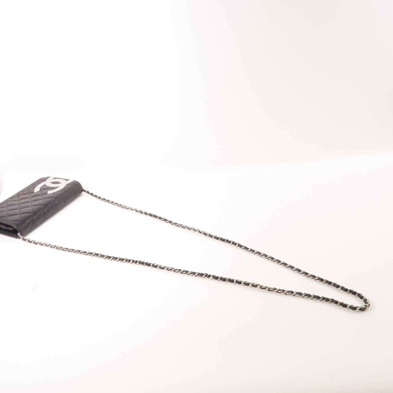 CHANEL 羊皮皮革WOC Wallet On Chain銀扣鏈帶肩背袋