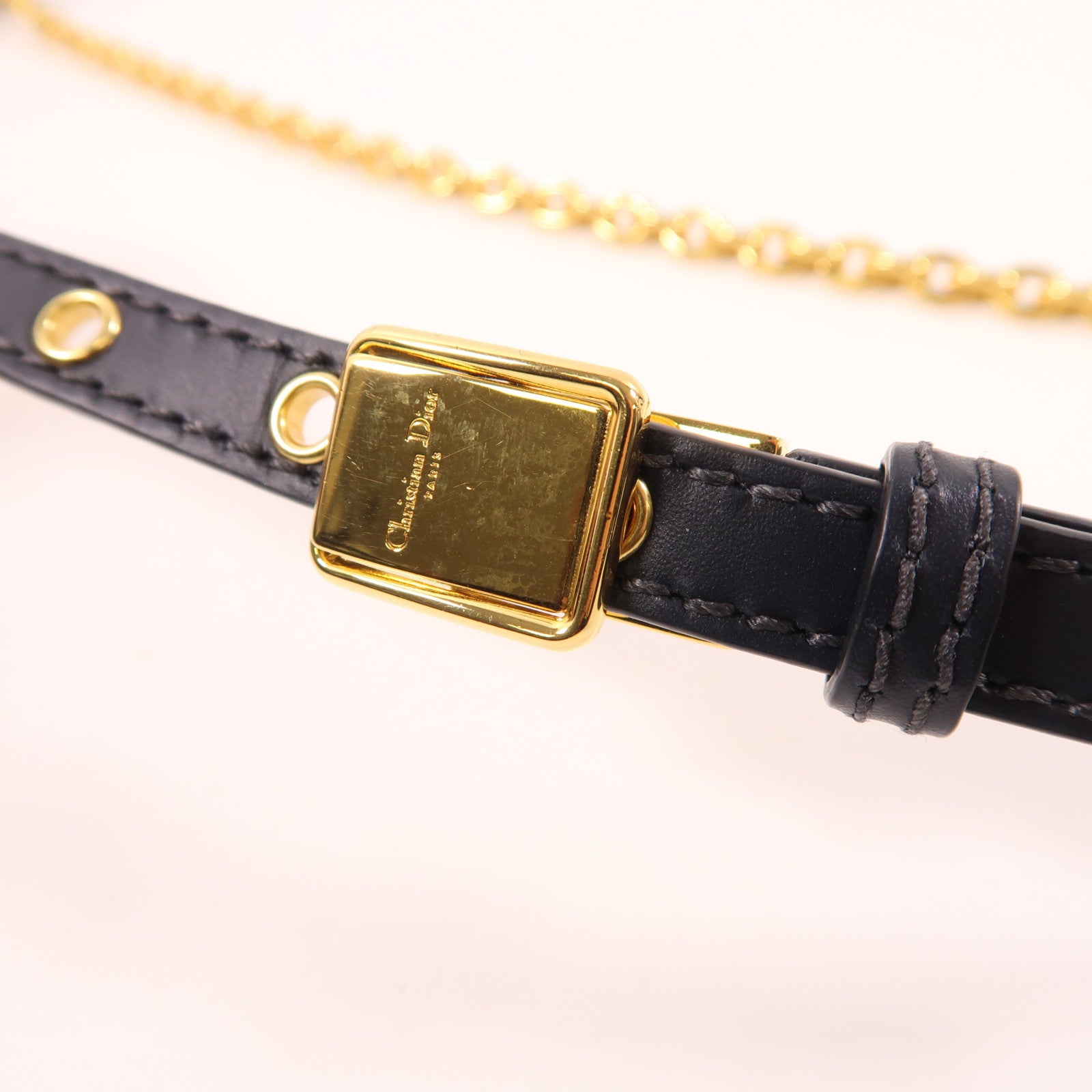 Dior 帆布30 Montaigne金扣鏈帶肩背袋