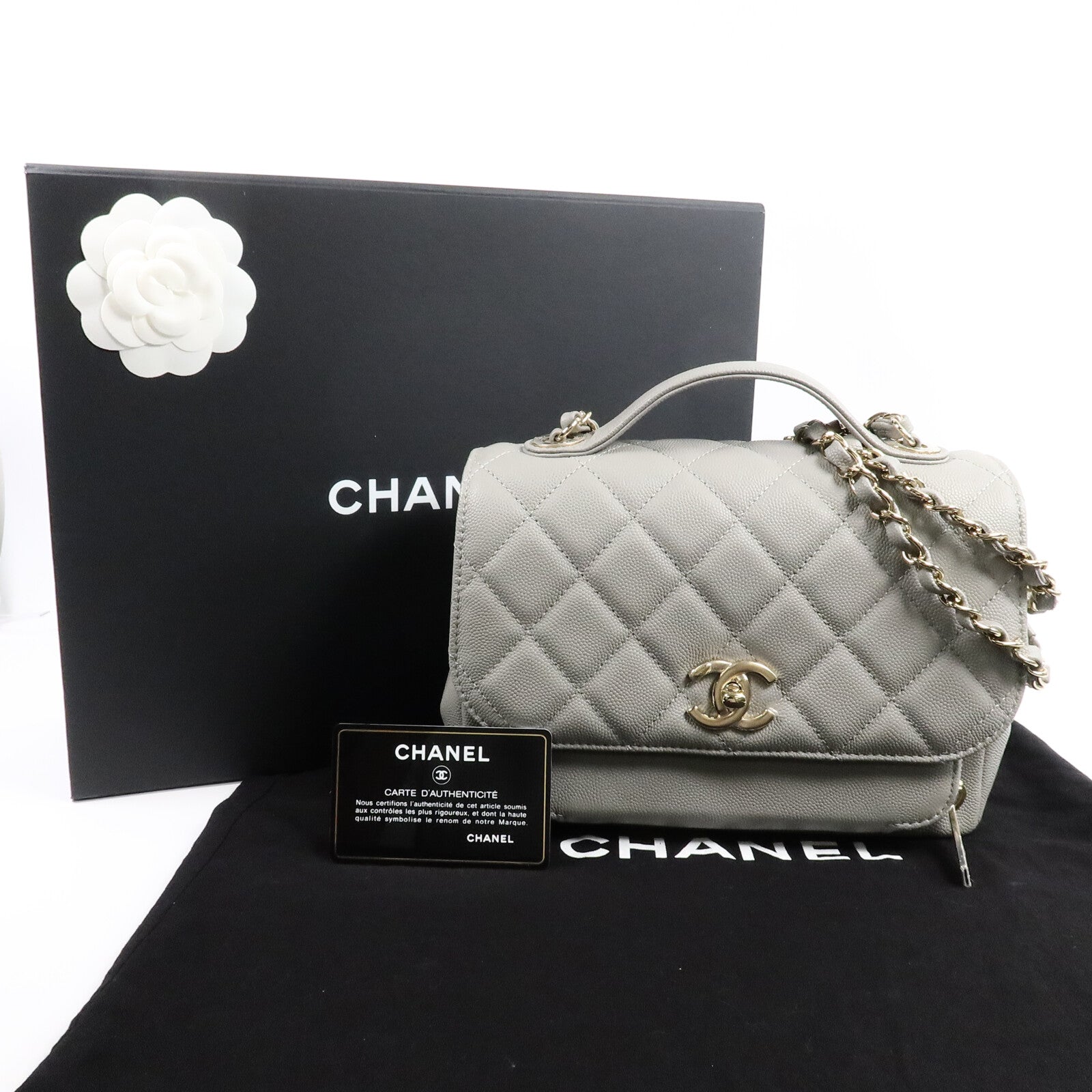 CHANEL 牛皮皮革Business Affinity Small手挽肩背兩用袋