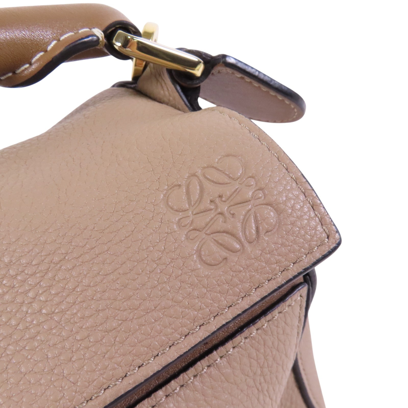 LOEWE 牛皮皮革Puzzle Small金扣手挽肩背兩用袋