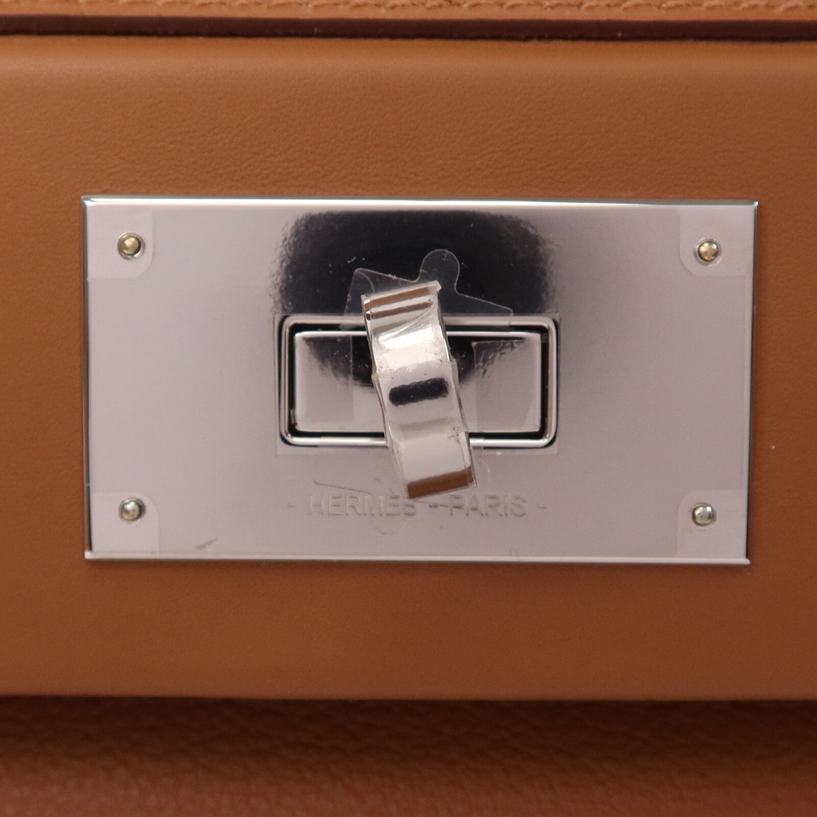 HERMES Swift皮革24/24 Mini銀扣肩背袋Gold