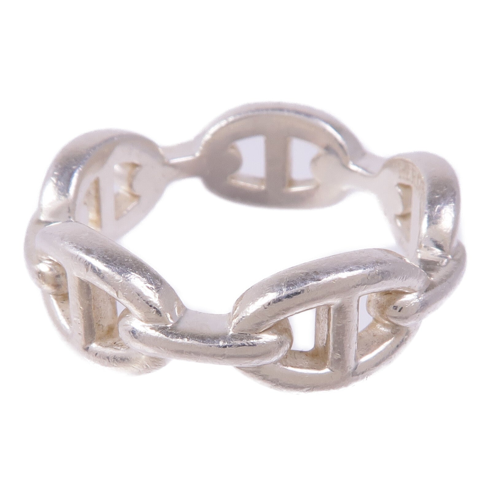 HERMES 【激減優惠】925純銀Chaine d'ancre Enchainee Ring戒指Hermes#59/US#8.75