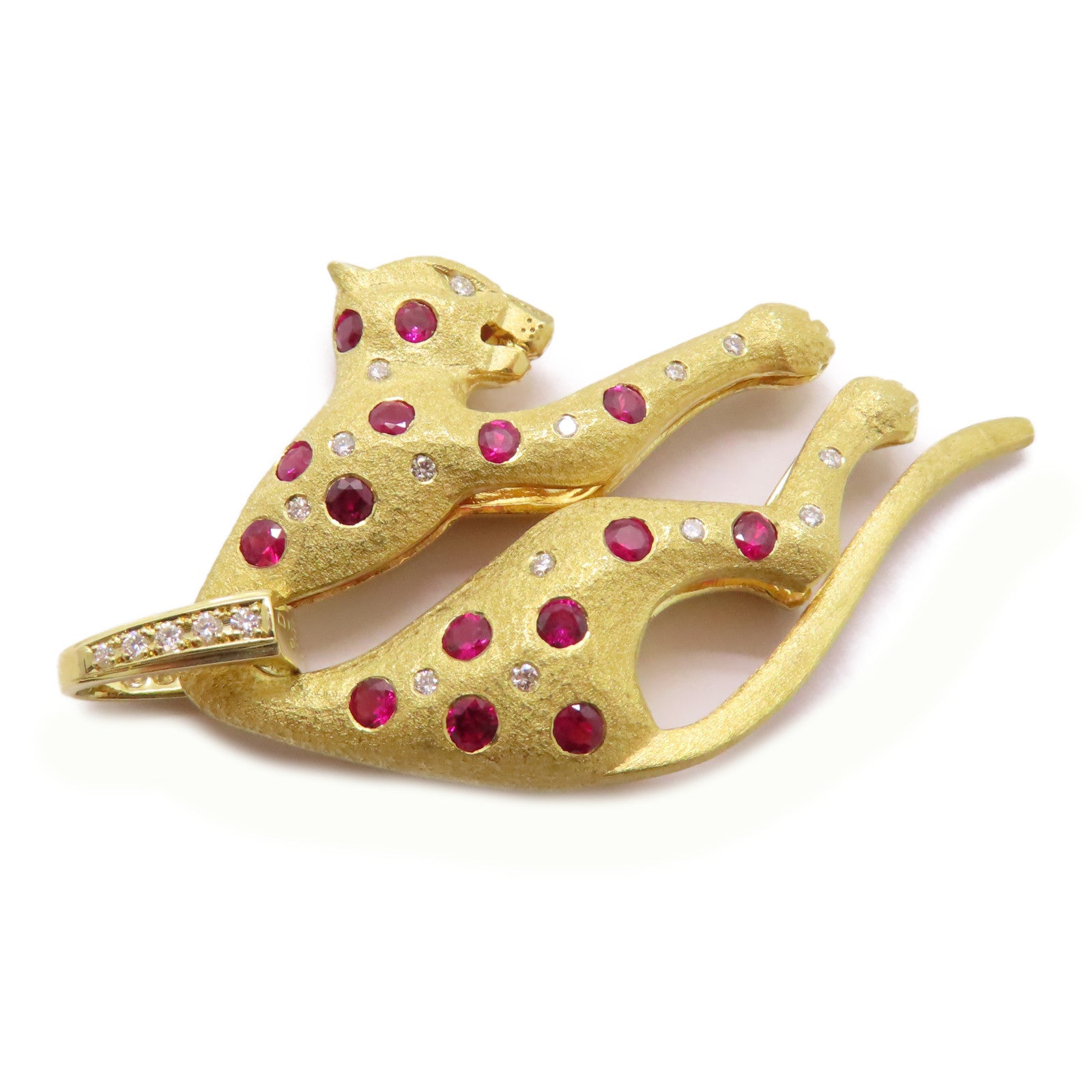 JEWELRY 18K黃金Ruby Diamond Pendant Top 1.55ct紅寶石/0.31ct鑽石吊墜