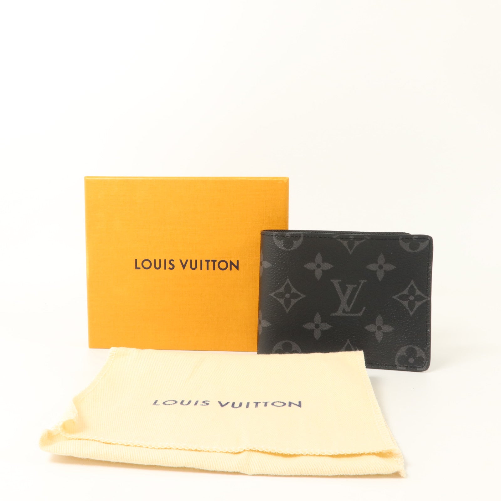 LOUIS VUITTON Monogram Eclipse Slender Wallet錢包
