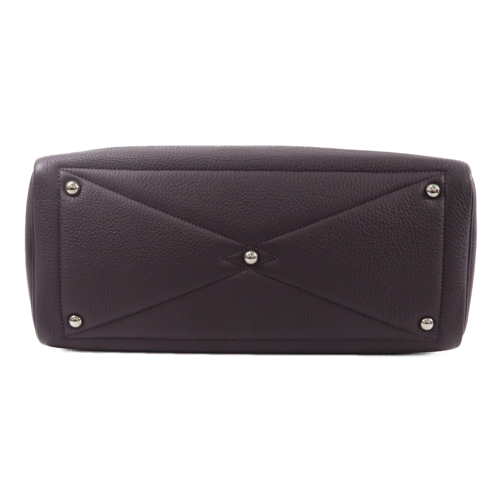 HERMES Clemence皮革Victoria 35手挽袋Rouge Pivoine