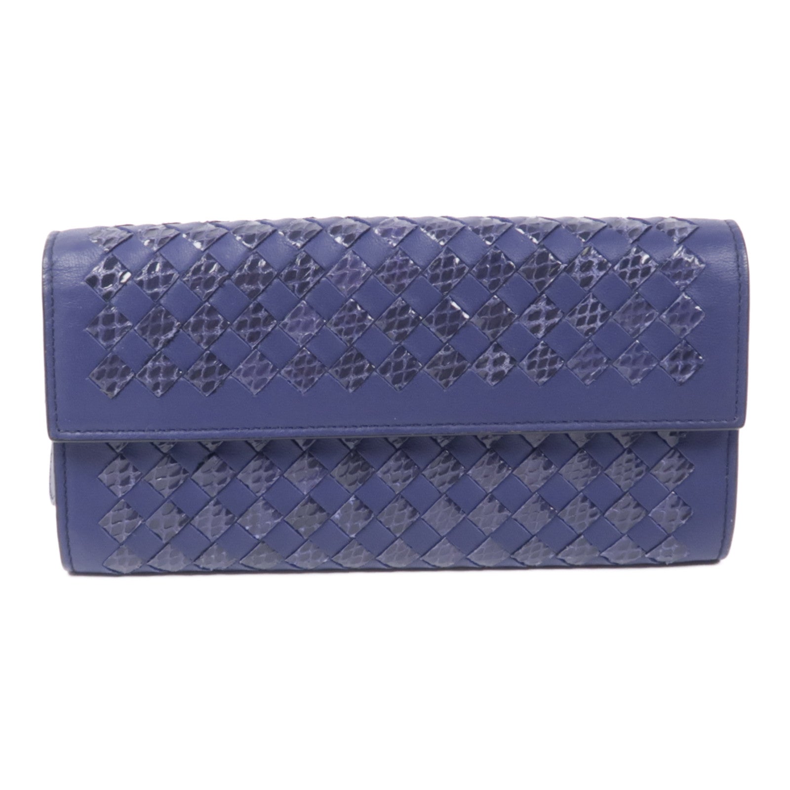 BOTTEGA VENETA 牛皮/蛇皮皮革Long Wallet長錢包