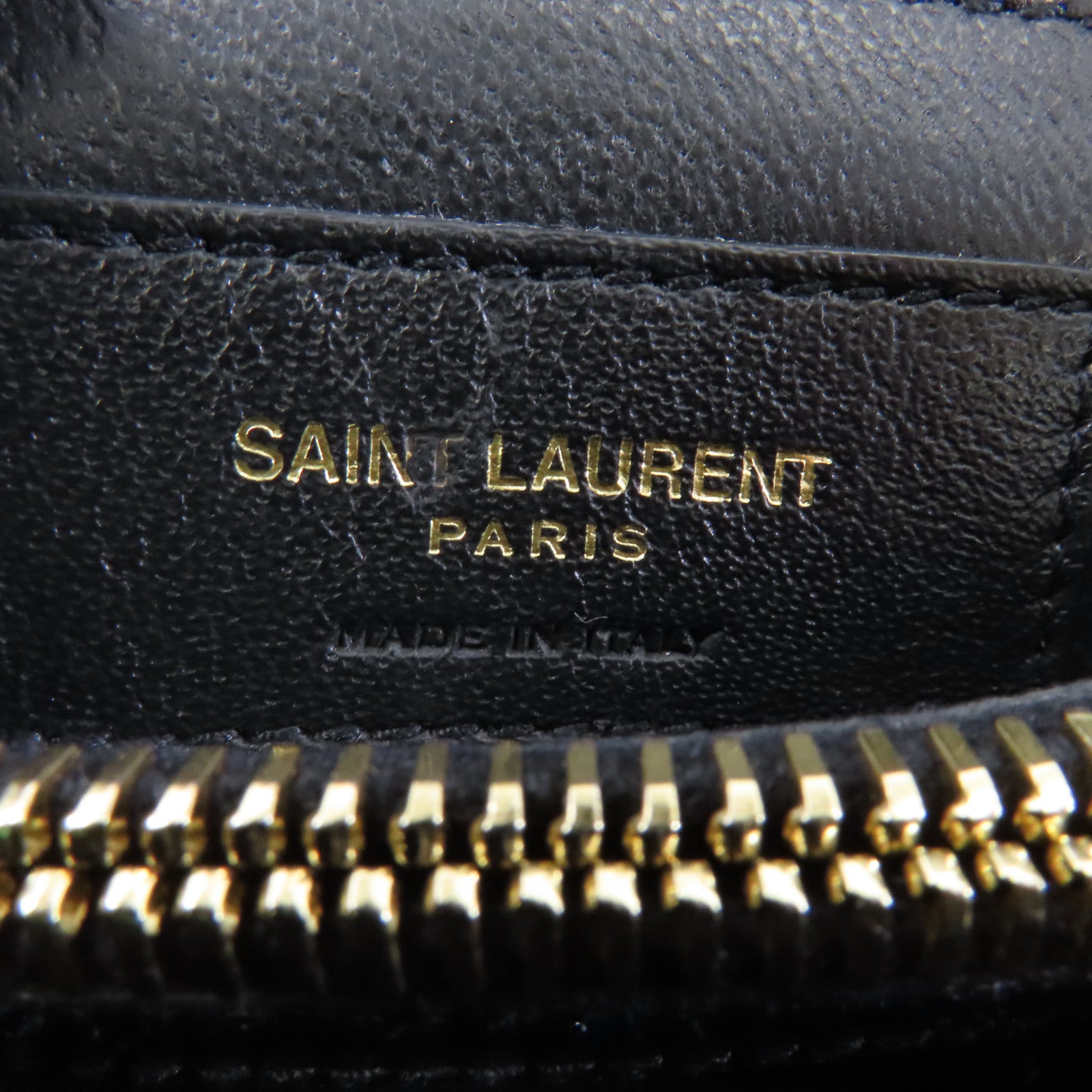 SAINT LAURENT 牛皮皮革Chain Shoulder金扣鏈帶肩背袋黑色