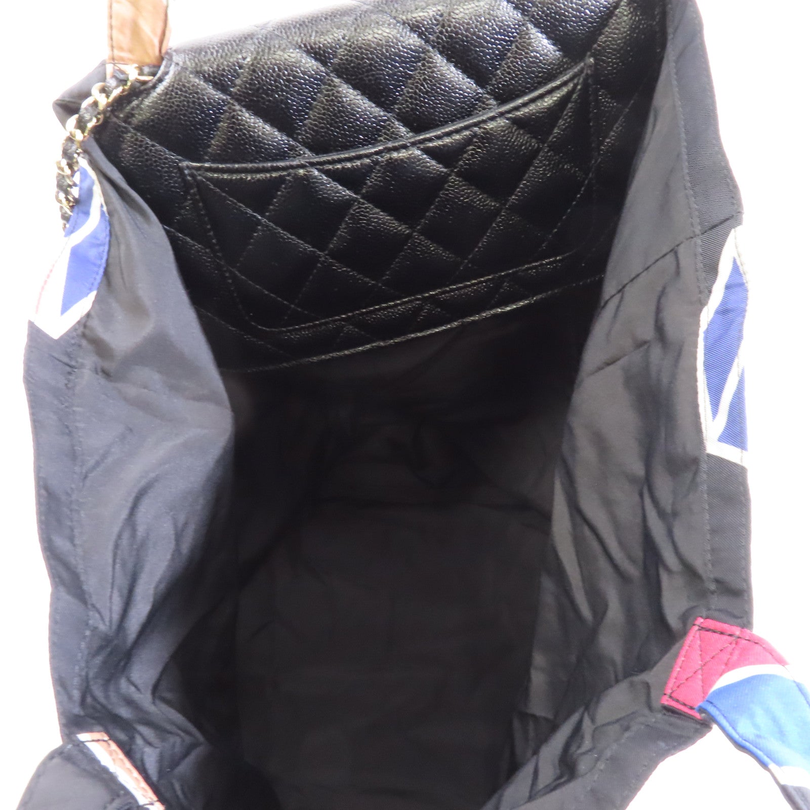 CHANEL 【激減優惠】菱格牛皮皮革Folder Tote Shoulder Bag金扣鏈帶手挽肩背兩用袋黑色/多色