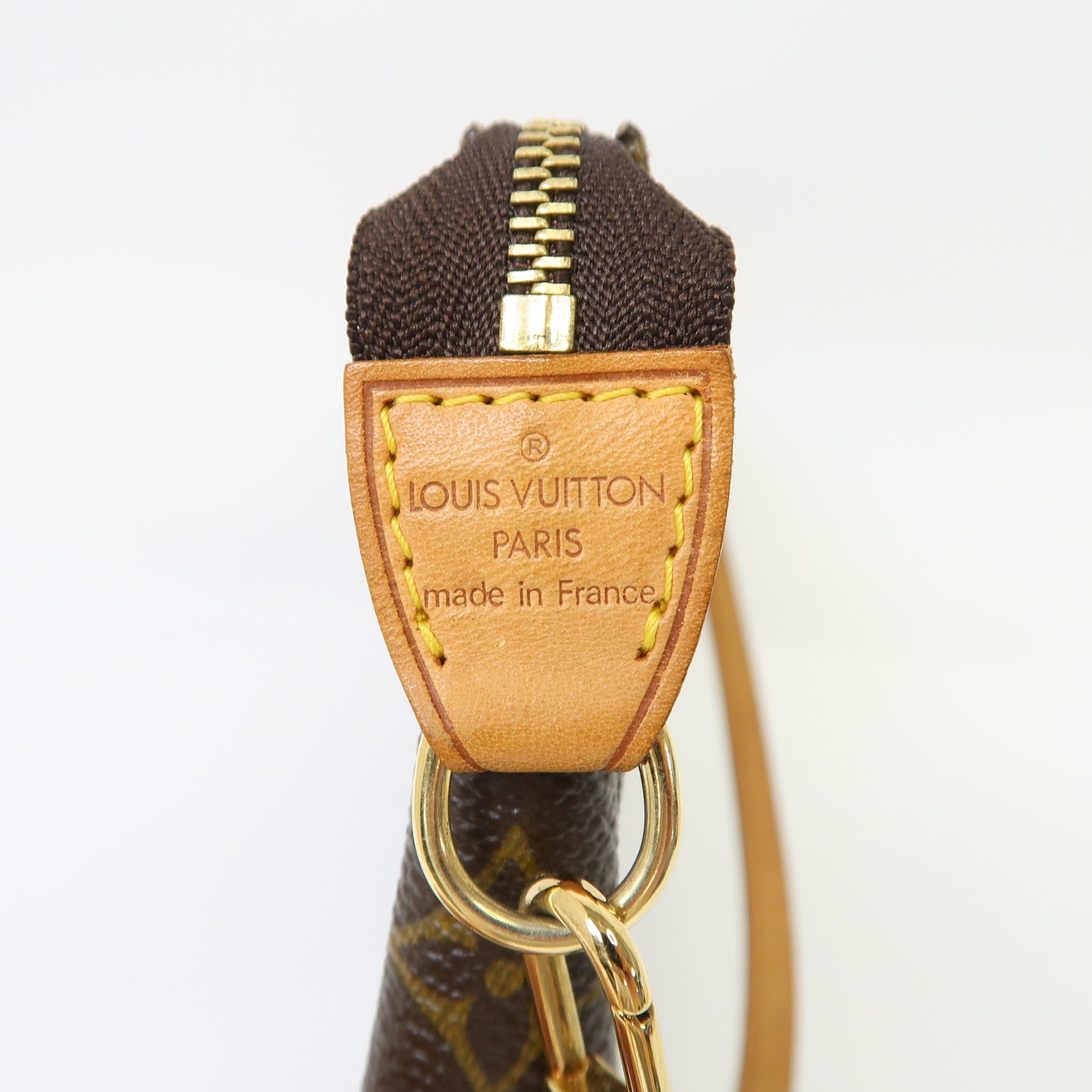 LOUIS VUITTON LOUIS VUITTON Monogram Pochette Accessories金扣手挽袋啡色