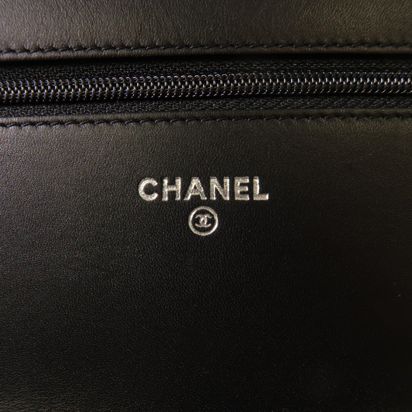 CHANEL 羊皮皮革WOC Wallet On Chain銀扣鏈帶肩背袋