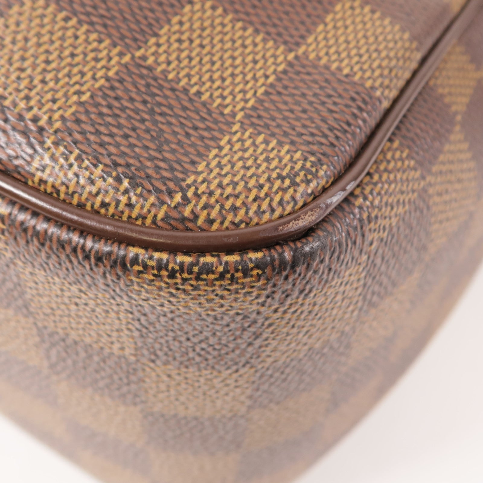 LOUIS VUITTON Damier Olaf MM金扣肩背袋棕色