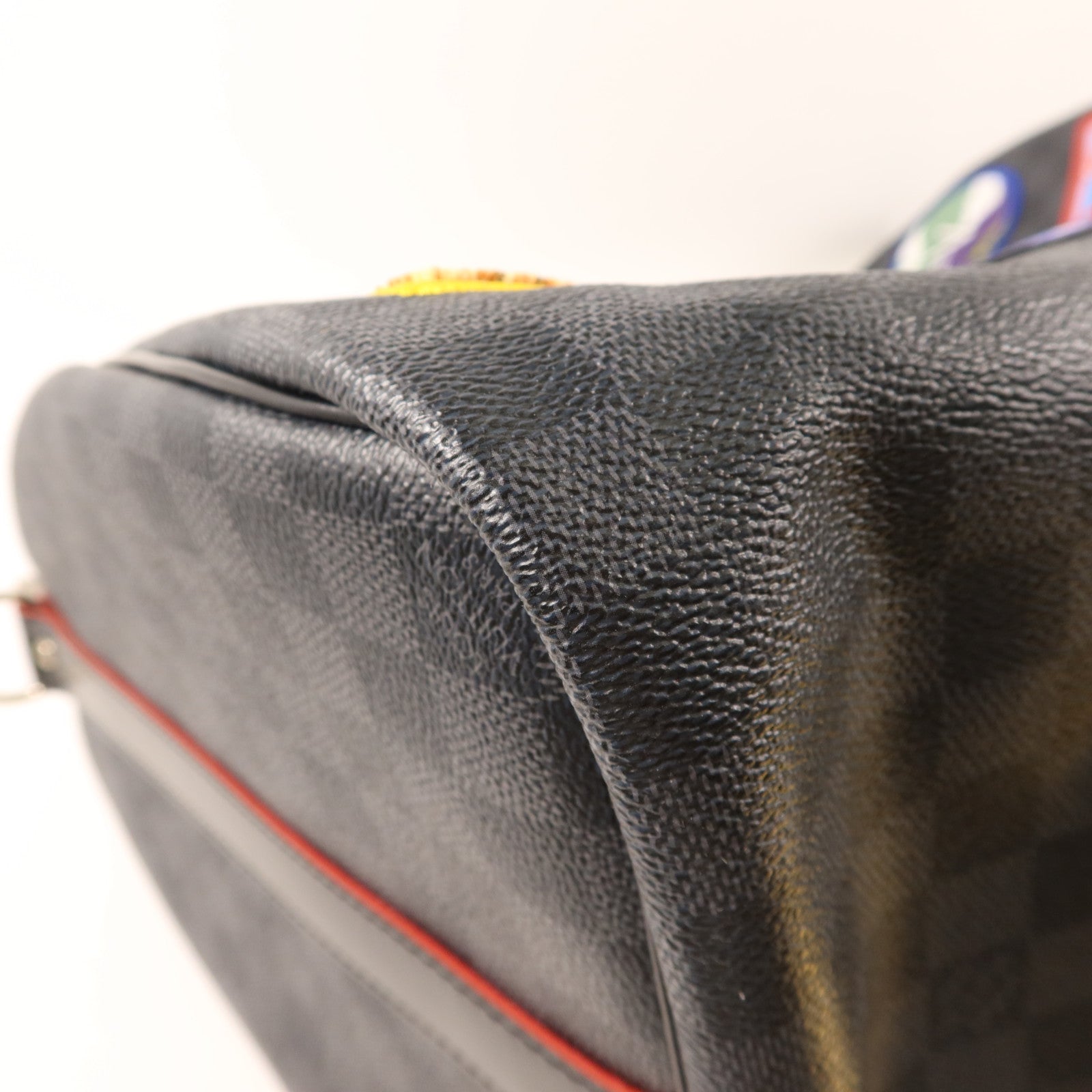 LOUIS VUITTON Damier Graphite Alps Keepall Bandouliere 45銀扣手挽肩背兩用袋