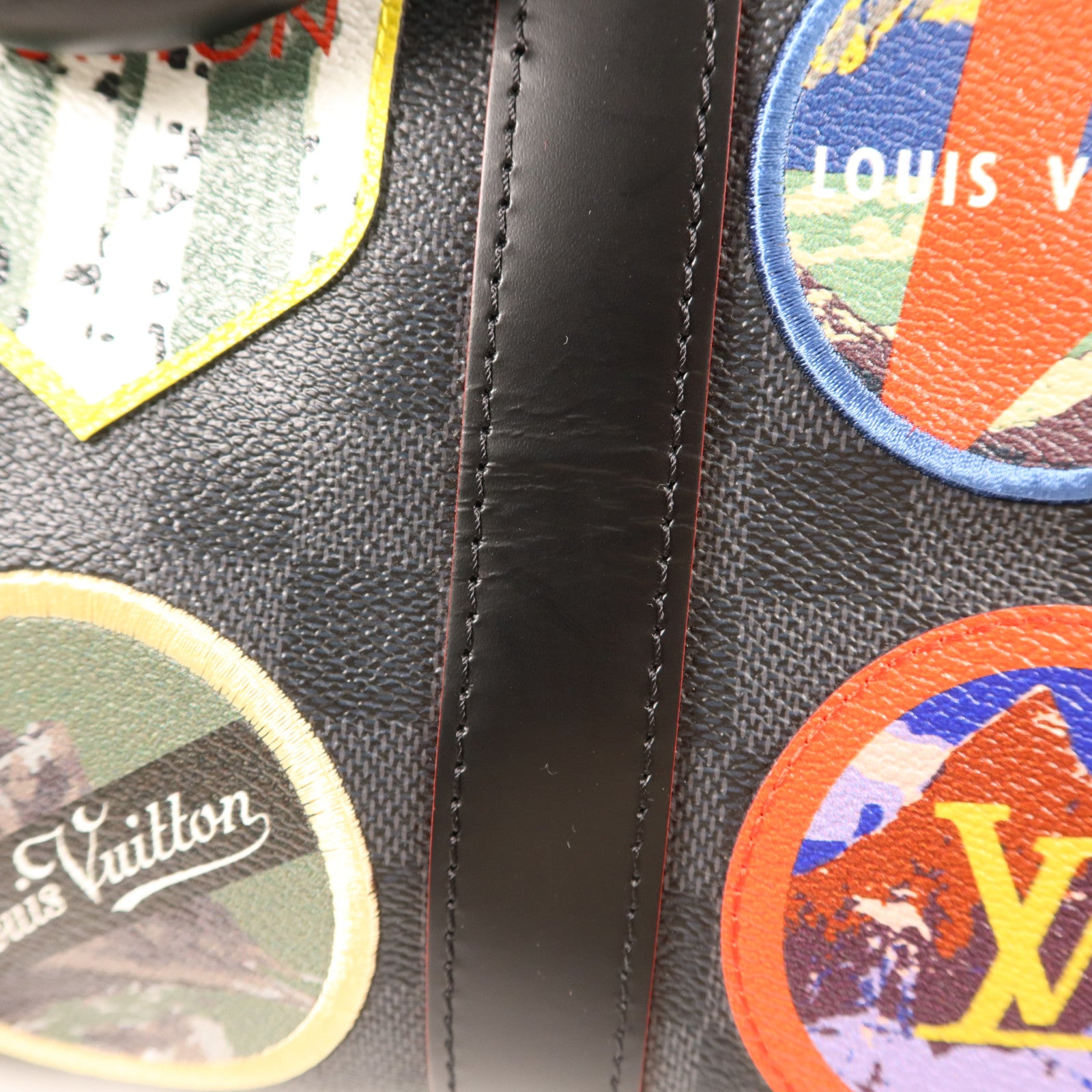 LOUIS VUITTON Damier Graphite Alps Keepall Bandouliere 45銀扣手挽肩背兩用袋