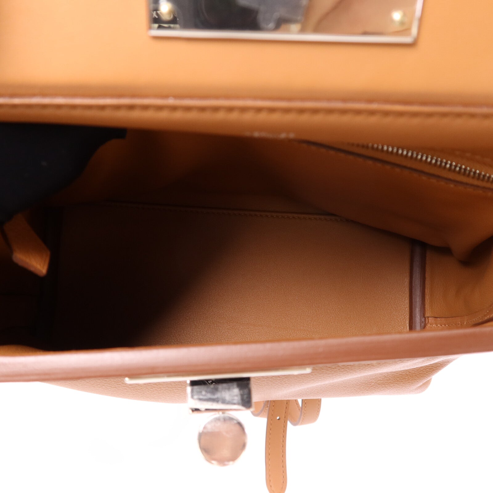 HERMES Swift皮革24/24 Mini銀扣肩背袋Gold