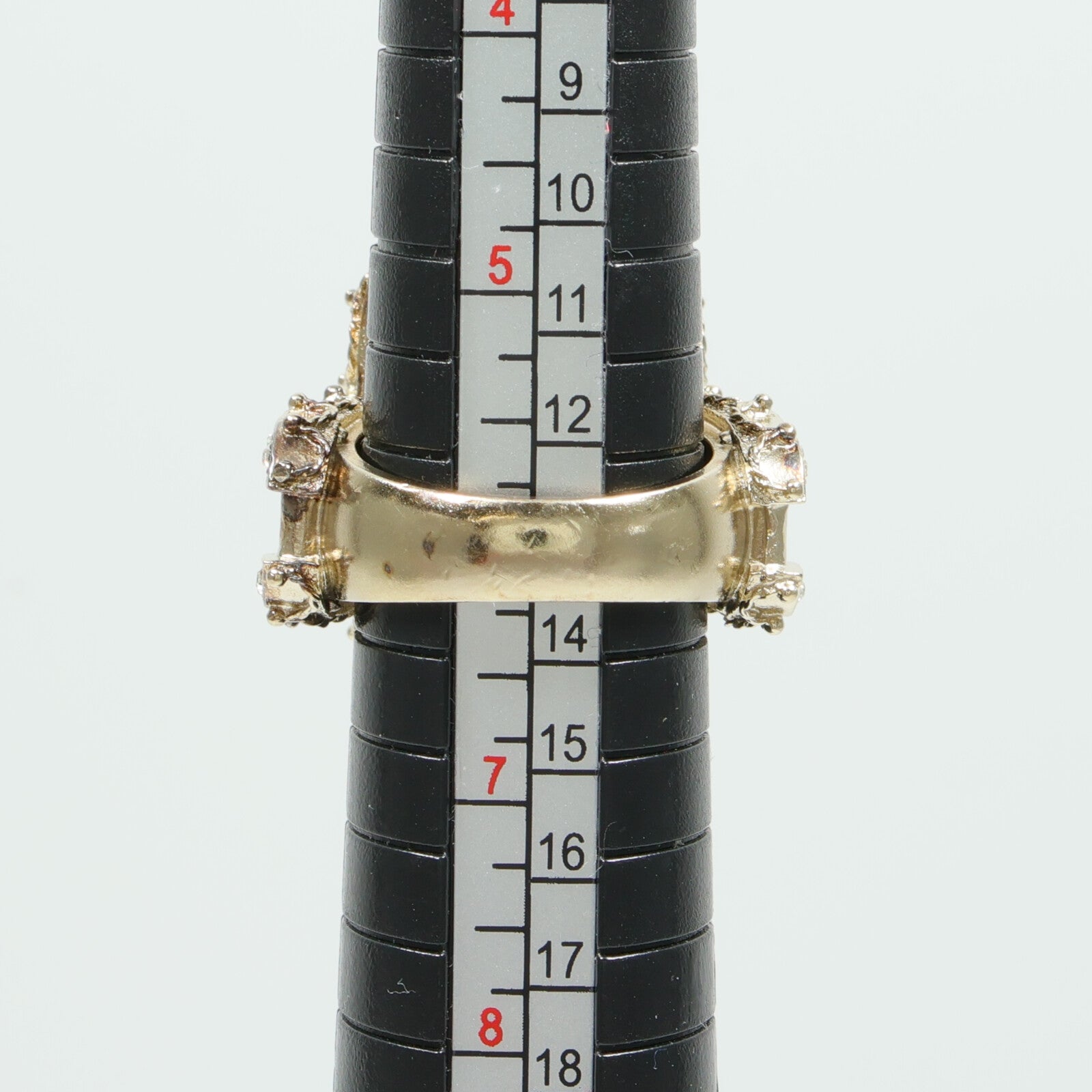 CHANEL 金屬/水鑽/樹脂Vanity Gripoix Ring戒指